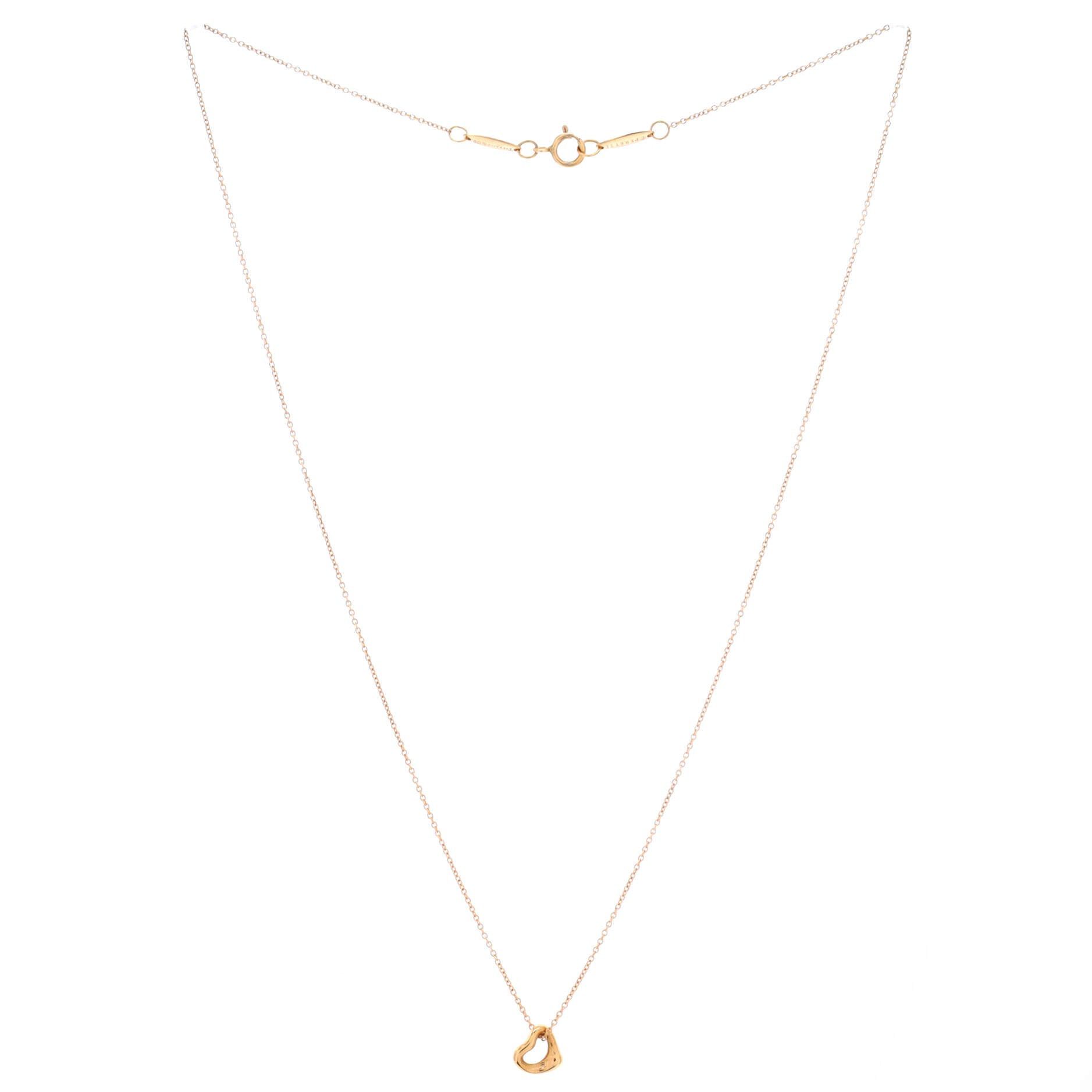 Tiffany & Co. Elsa Peretti Open Heart Pendant Necklace Size ONE SIZE - 2 Thumbnail