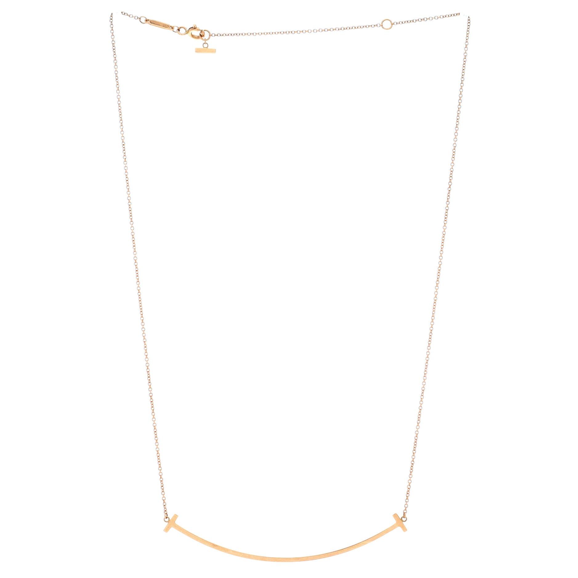 Tiffany & Co. T Smile Pendant Necklace Size ONE SIZE - 2 Thumbnail