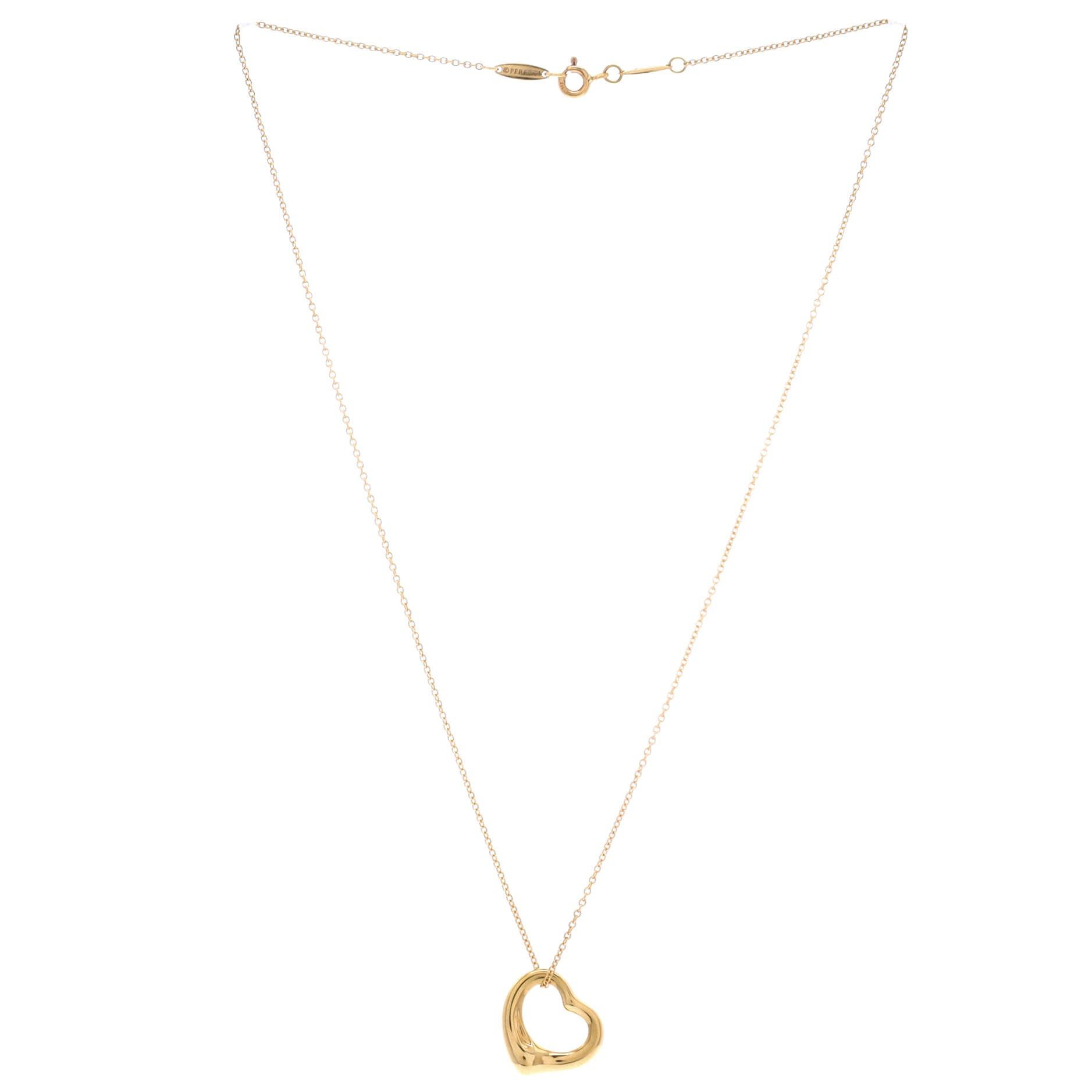 Tiffany & Co. Elsa Peretti Open Heart Pendant Necklace Size ONE SIZE - 3 Thumbnail