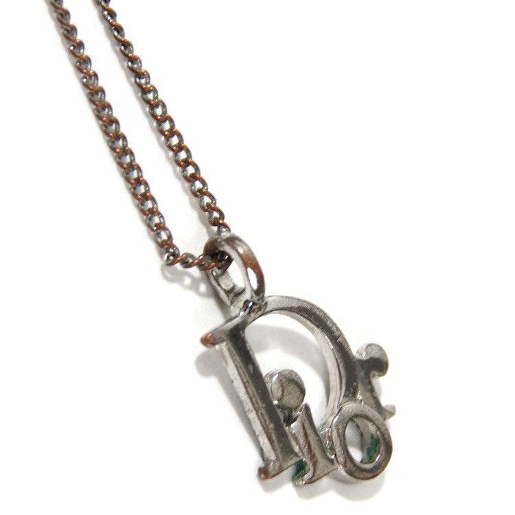 アクセサリー Dior Vintage Trotter Logo Gold Necklace Authentic Vintage Dior Oblique Silver Trotter Necklace — LUXE Reworked
