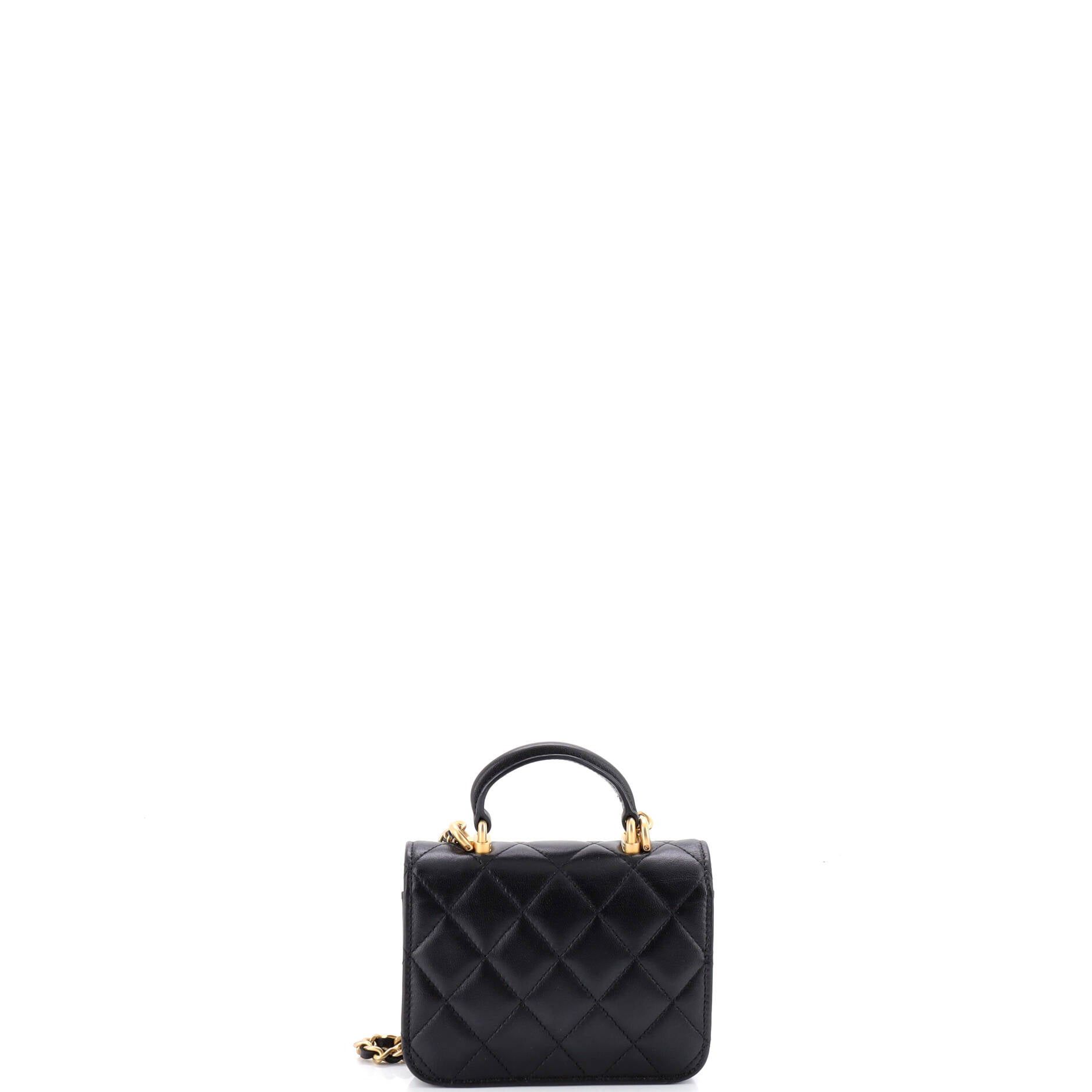 Chanel Top Handle Flap Coin Purse with Chain Size ONE SIZE - 3 Thumbnail