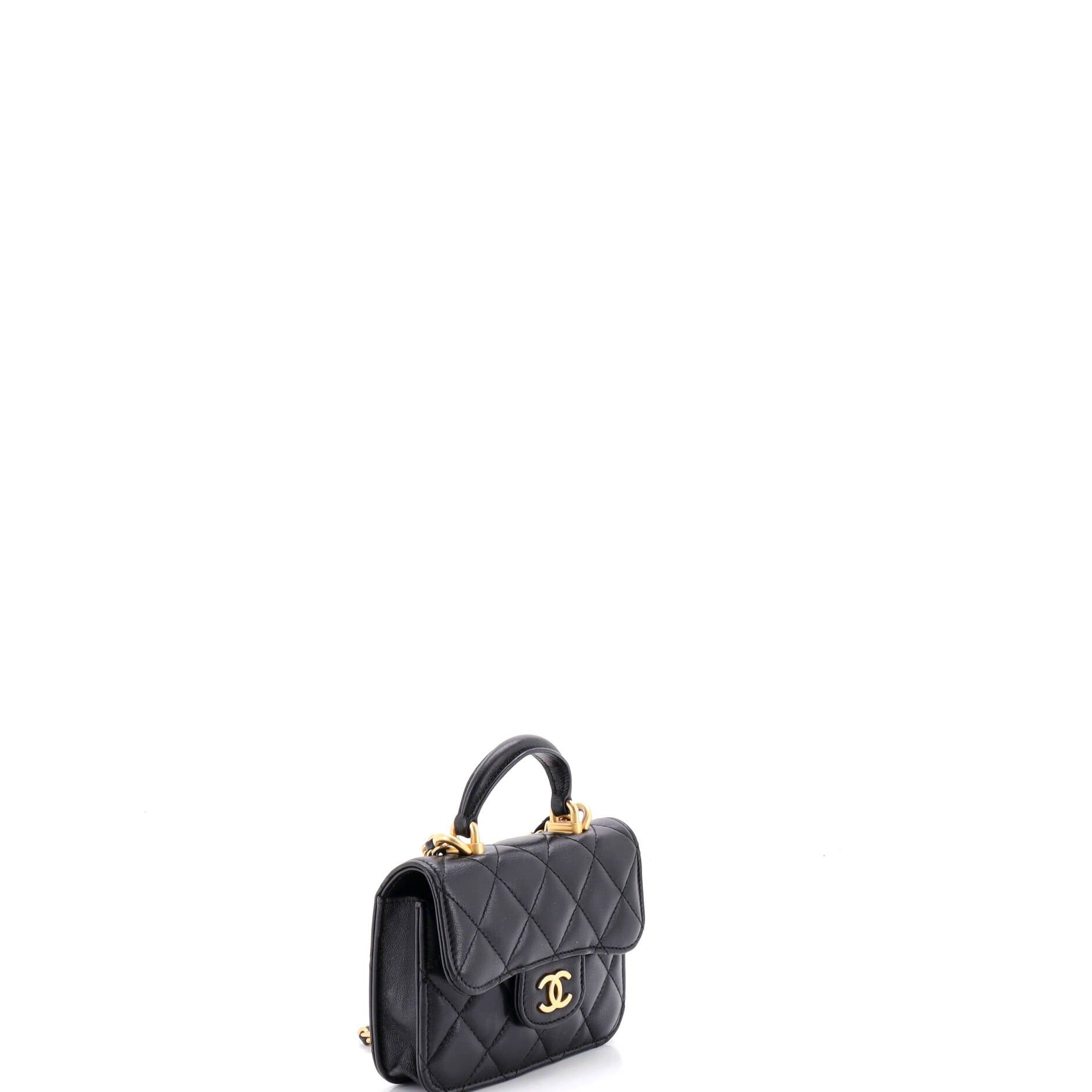 Chanel Top Handle Flap Coin Purse with Chain Size ONE SIZE - 2 Thumbnail