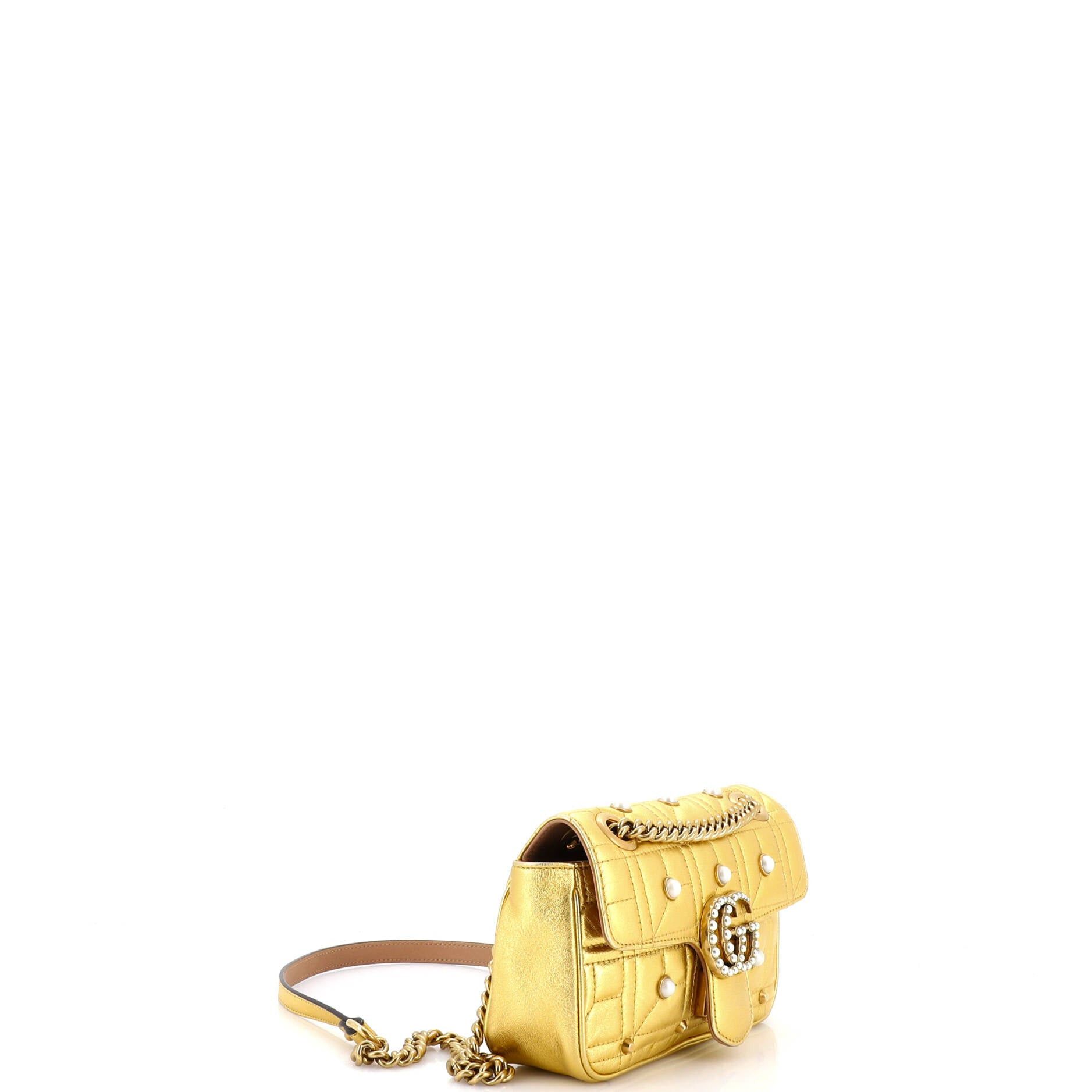Gucci Pearly GG Marmont Flap Bag Size ONE SIZE - 2 Thumbnail