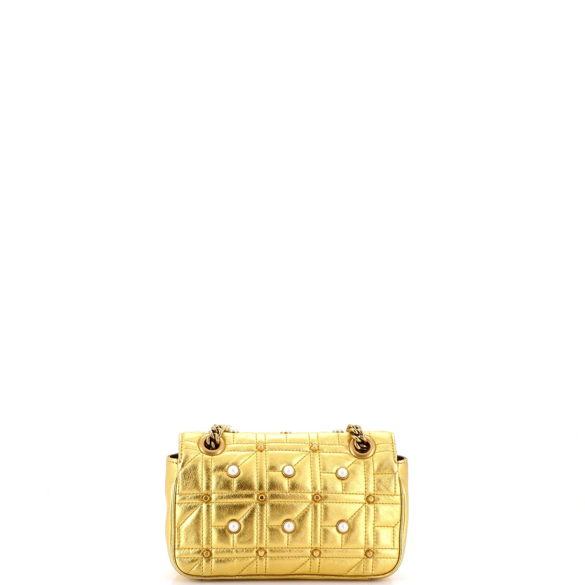 Gucci Pearly GG Marmont Flap Bag Size ONE SIZE - 3 Thumbnail