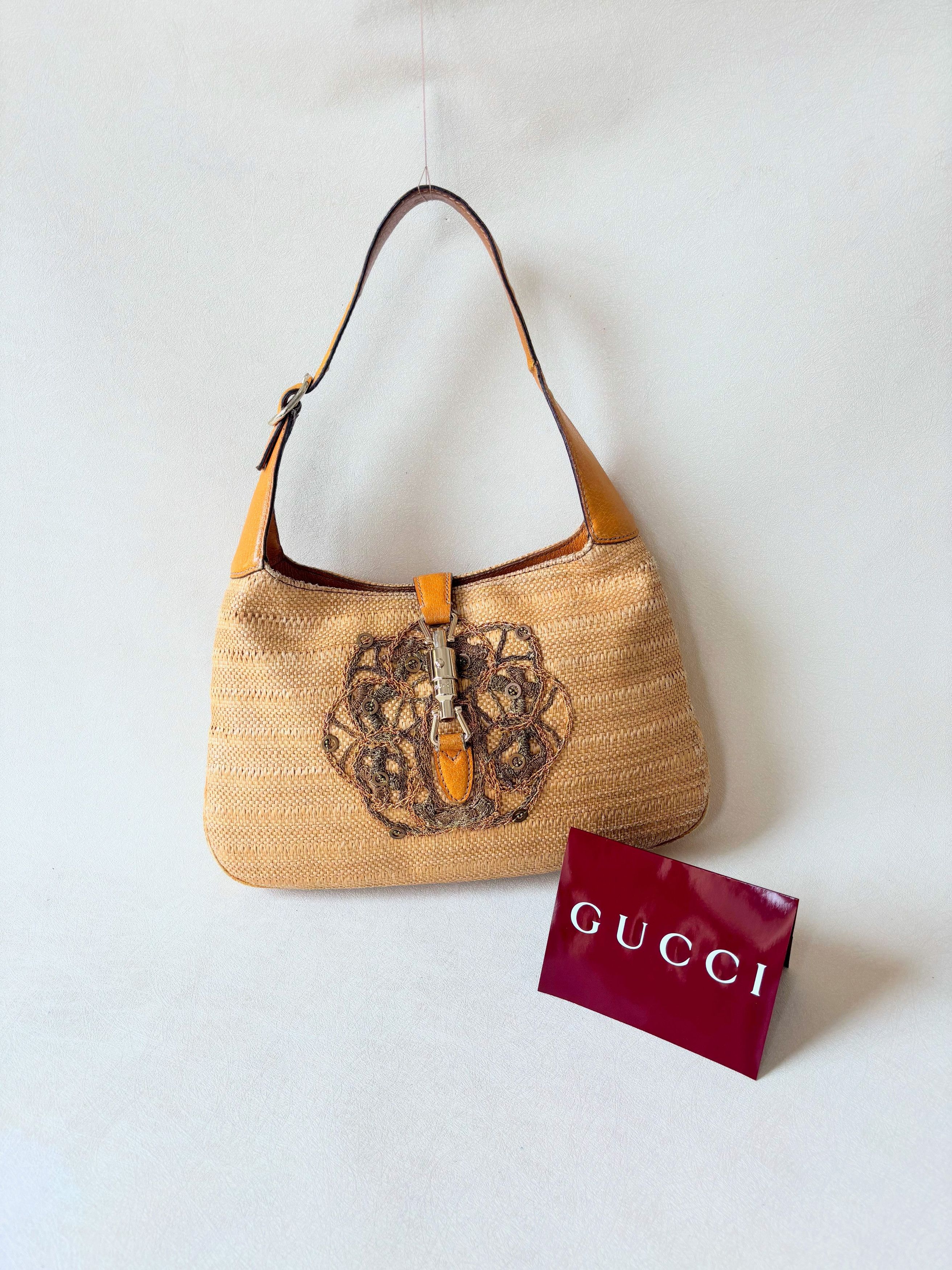 Gucci Sac Jackie Raphia Size ONE SIZE - 16 Thumbnail
