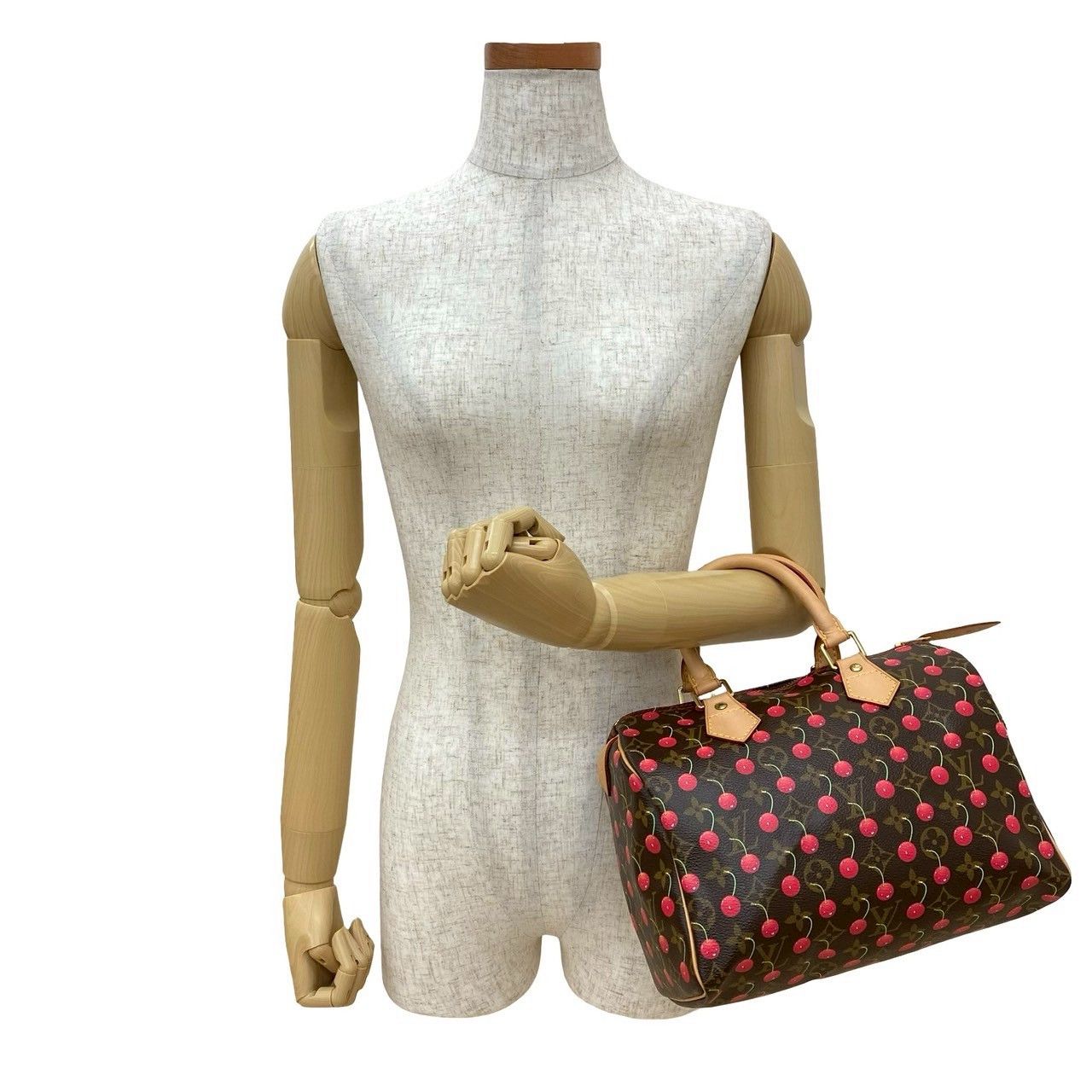 Louis Vuitton Louis Vuitton Louis Vuitton Speedy 25 Monogram Cherry handbag Textile Handbag DUTY FREE for USA Size ONE SIZE - 3 Thumbnail