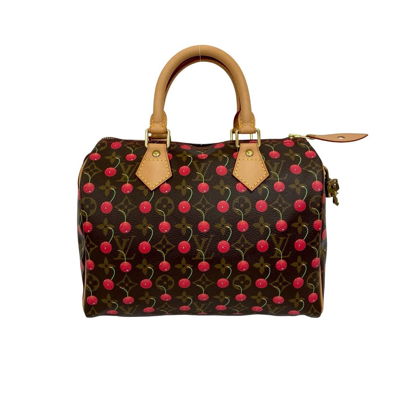 Louis Vuitton Louis Vuitton Louis Vuitton Speedy 25 Monogram Cherry handbag Textile Handbag DUTY FREE for USA Size ONE SIZE - 4 Thumbnail
