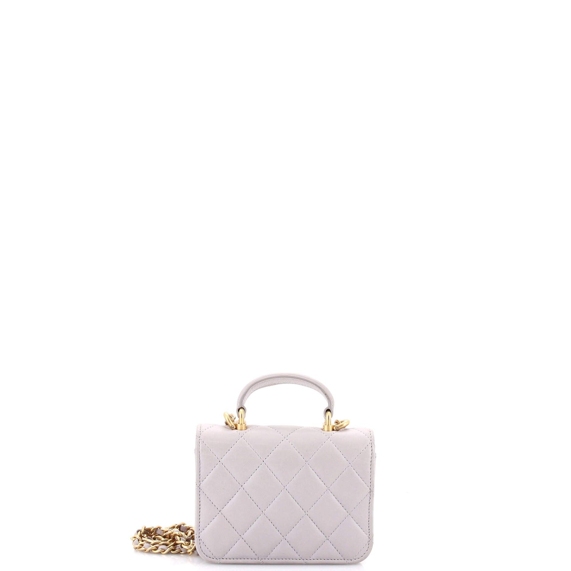 Chanel Top Handle Flap Coin Purse with Chain Size ONE SIZE - 3 Thumbnail