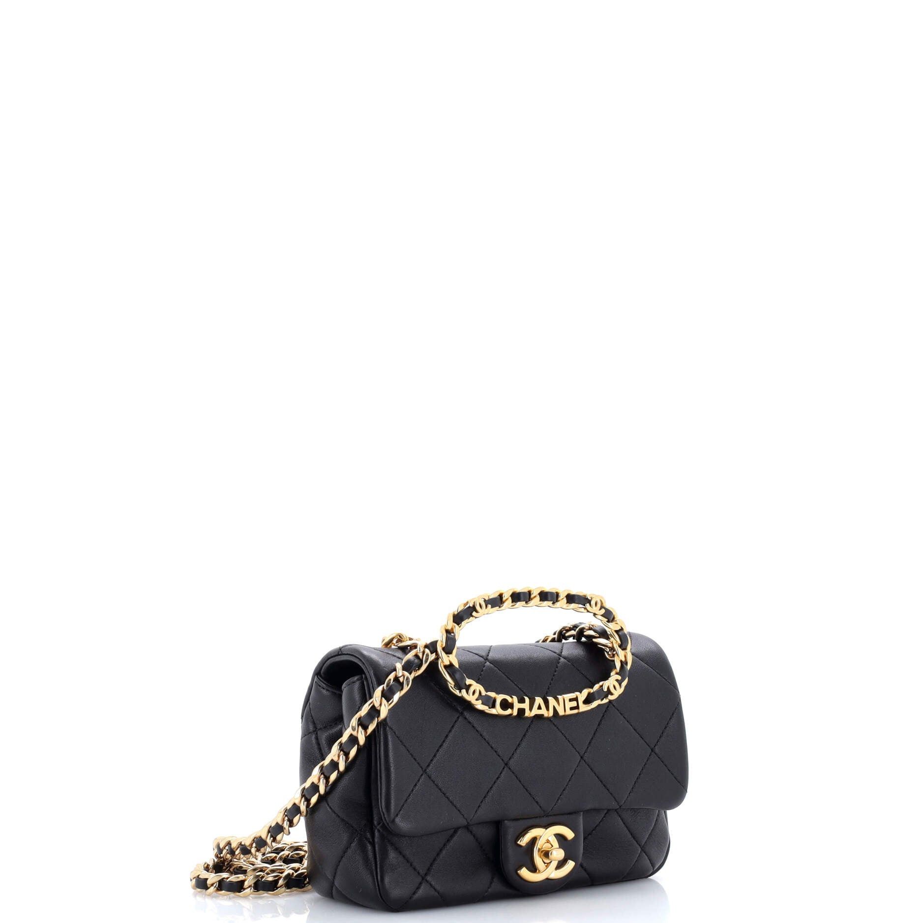 Chanel Oval Logo Chain Handle Flap Bag Size ONE SIZE - 2 Thumbnail