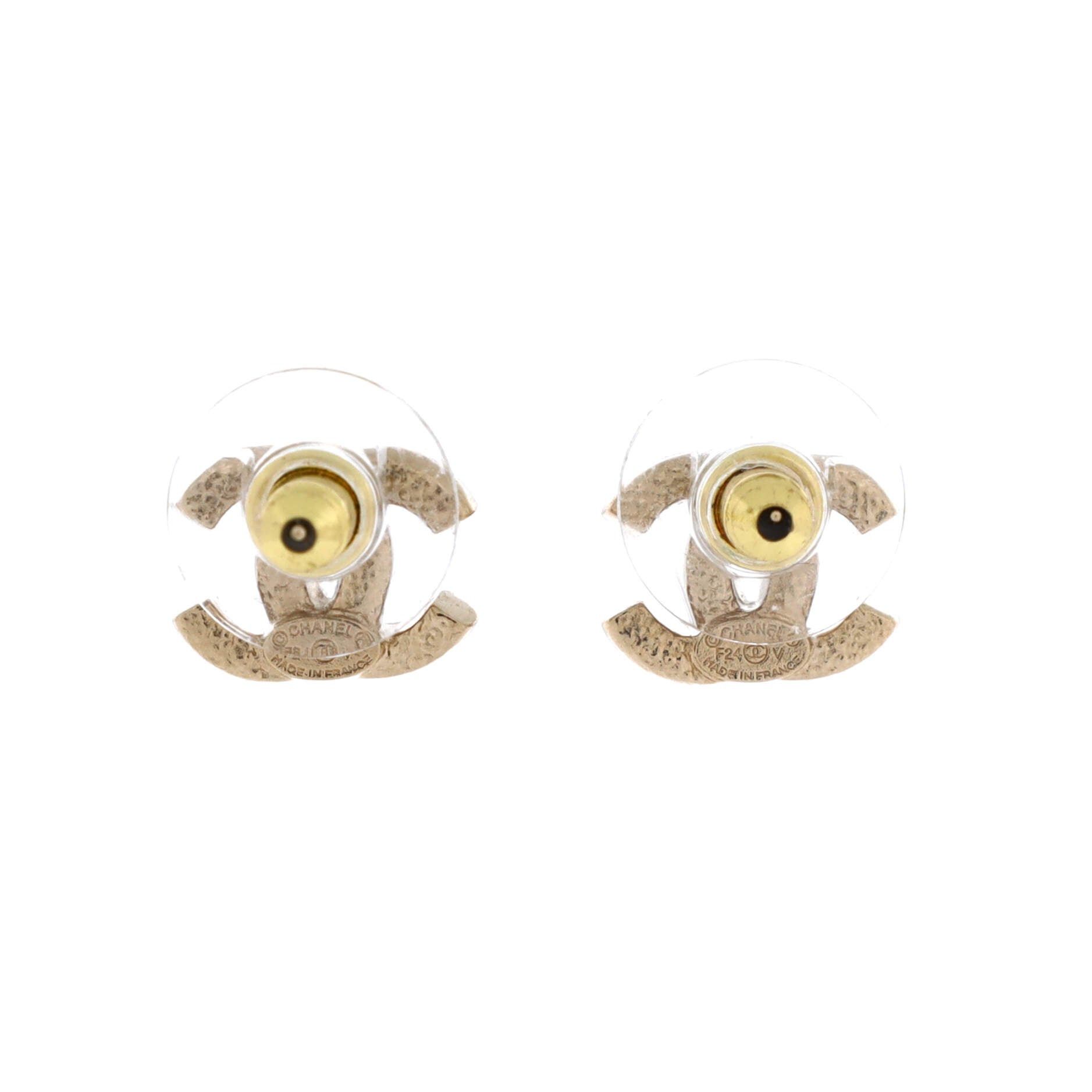 Chanel CC Stud Earrings Size ONE SIZE - 3 Thumbnail