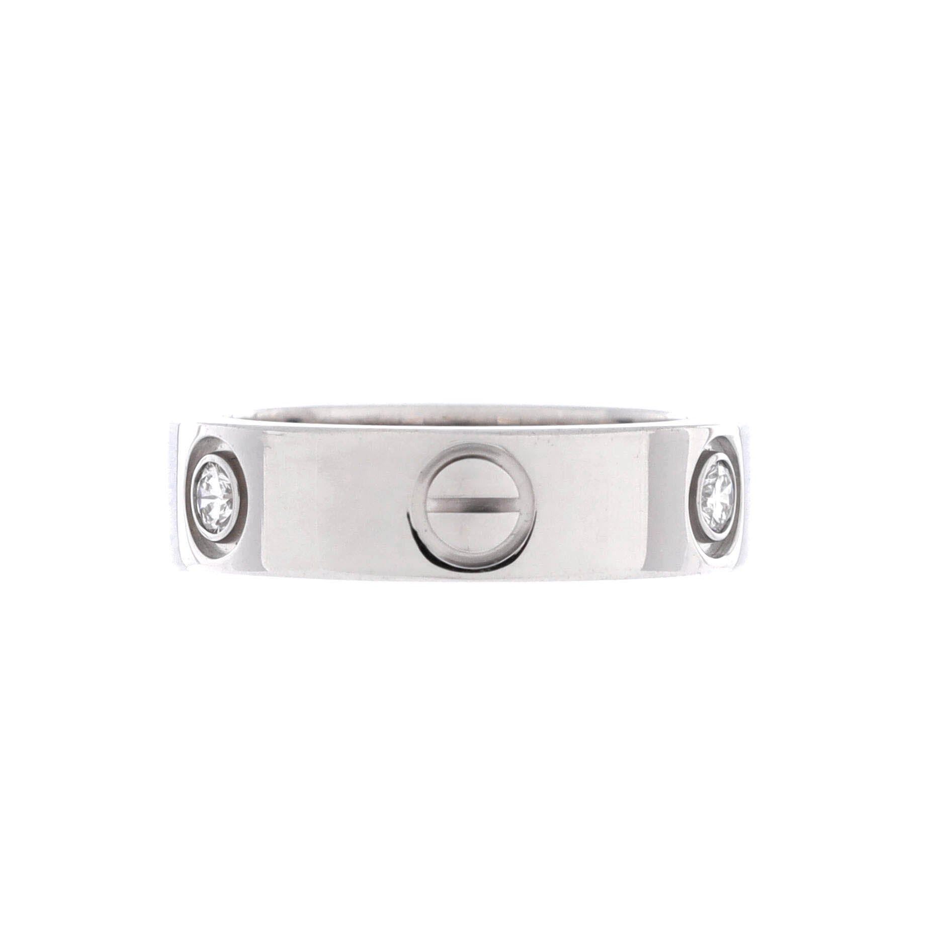Cartier Love 3 Diamonds Band Ring Size ONE SIZE - 2 Thumbnail