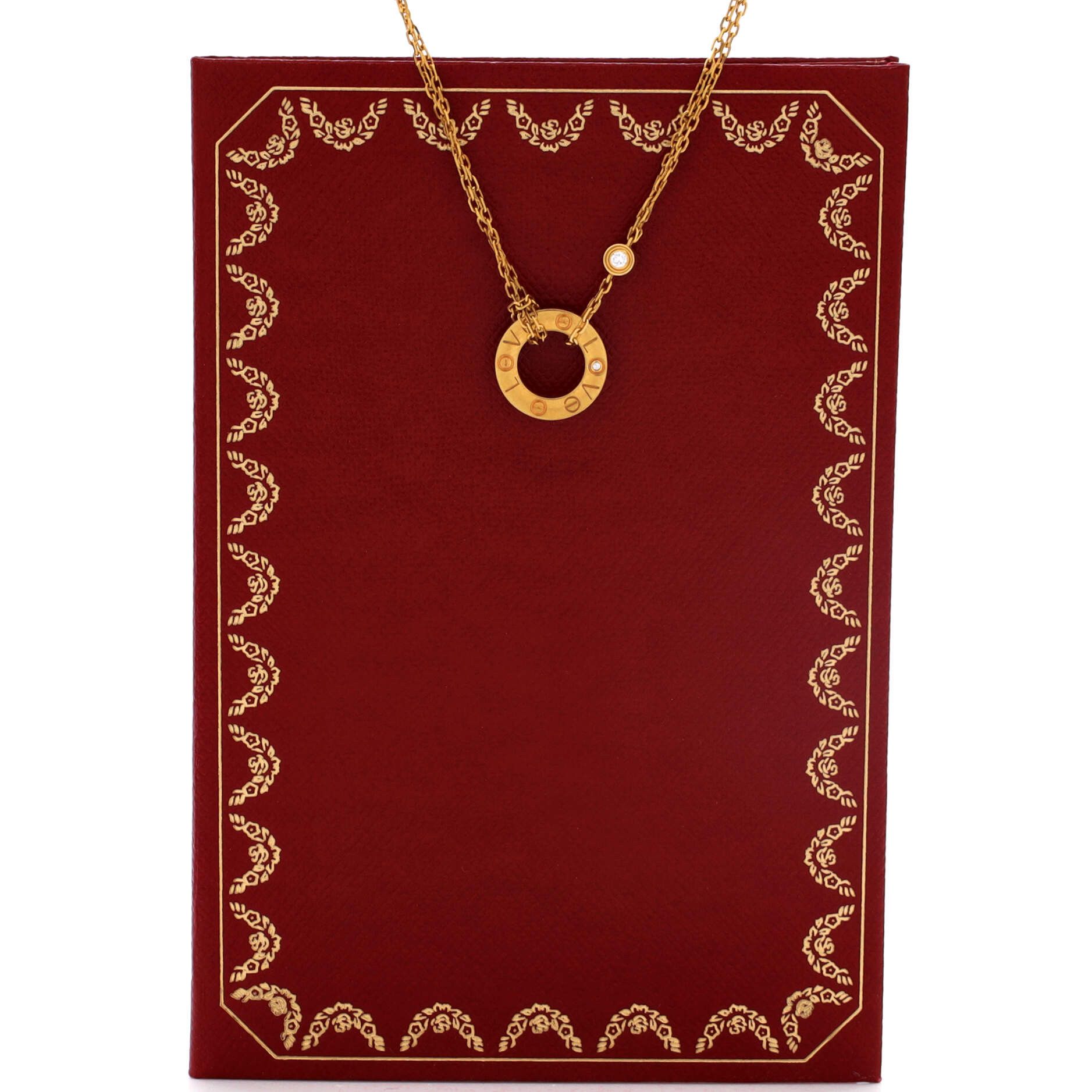 Cartier 2 Diamonds Love Pendant Necklace Size ONE SIZE - 2 Thumbnail
