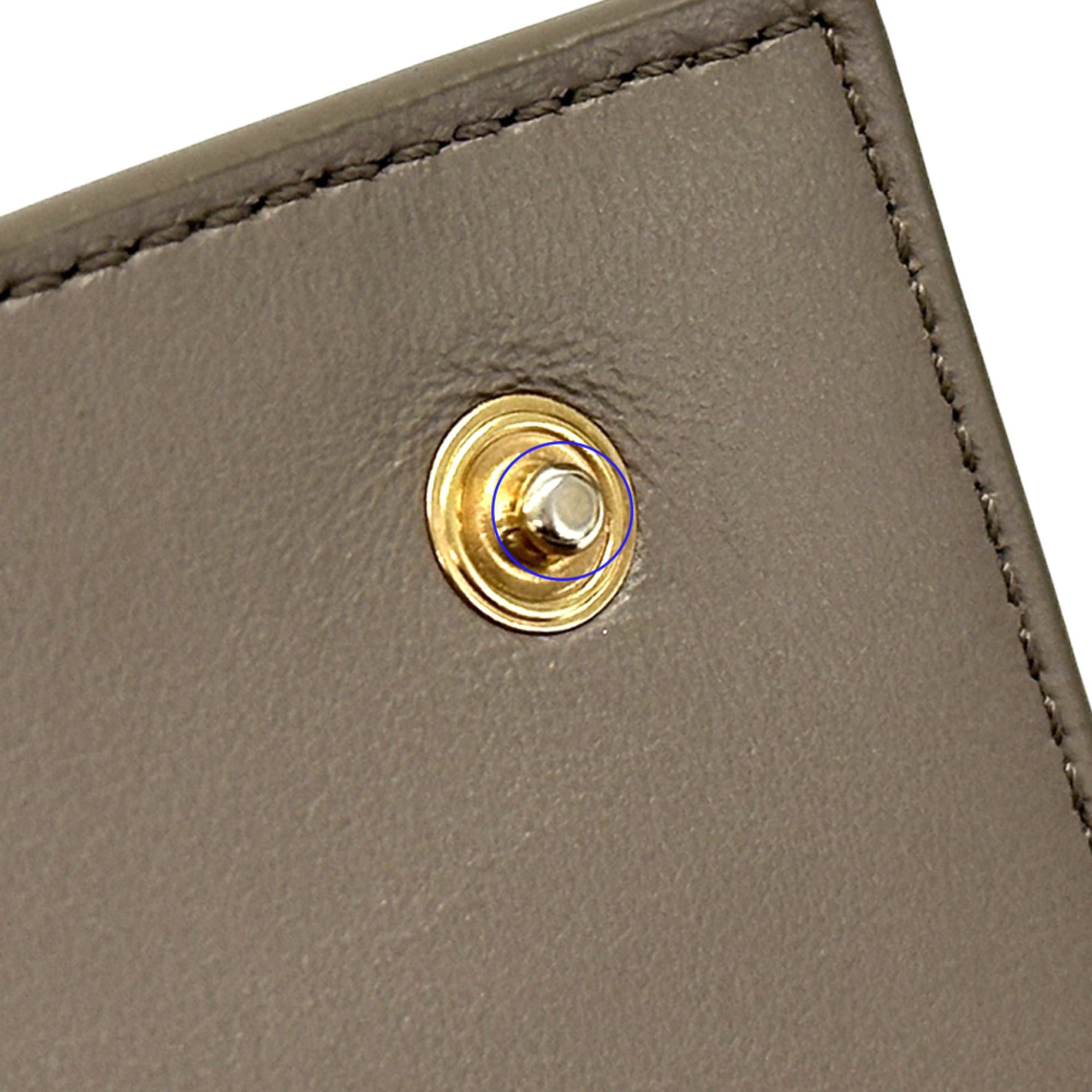 Celine Celine Women's Tri-fold Wallet, Leather, Small Gray, Mini Wallet Size ONE SIZE - 15 Thumbnail