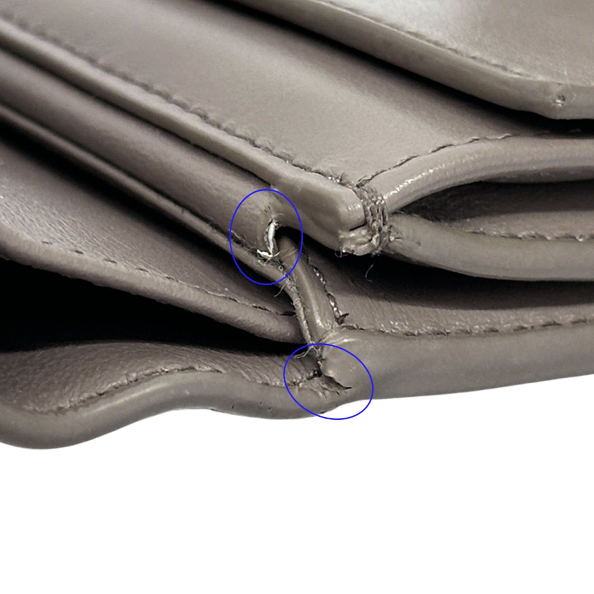 Celine Celine Women's Tri-fold Wallet, Leather, Small Gray, Mini Wallet Size ONE SIZE - 14 Thumbnail