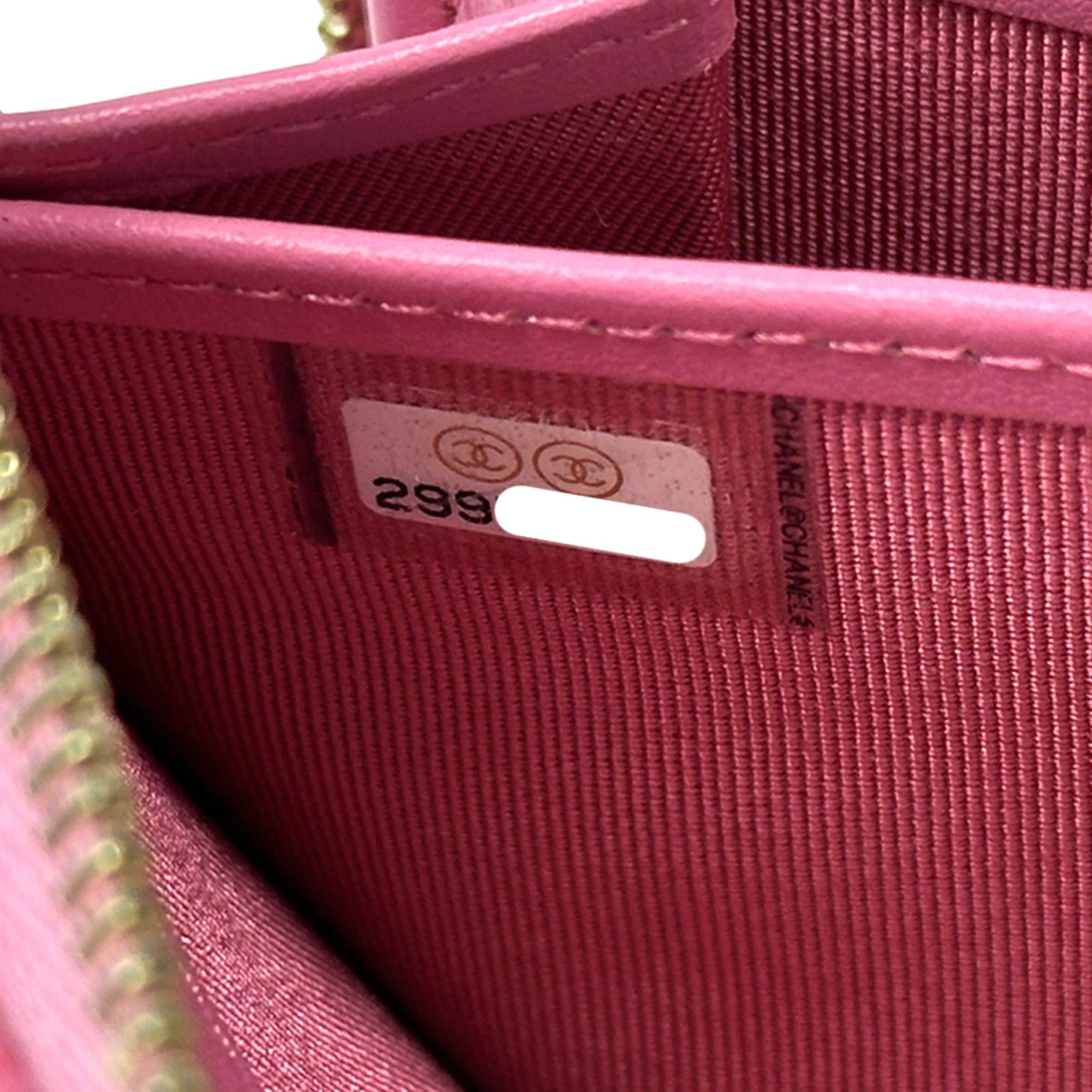 Chanel Chanel Matelassé Women's Long Wallet, Caviar Leather, Pink, Gold Hardware, Round Zipper Size ONE SIZE - 6 Thumbnail