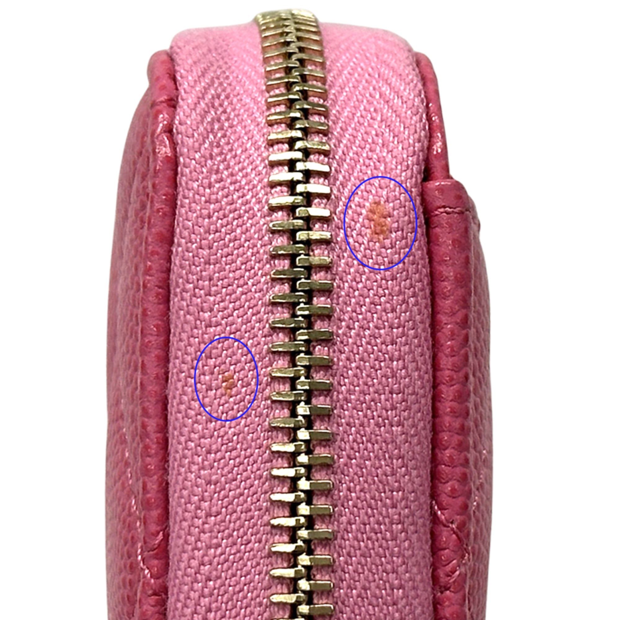 Chanel Chanel Matelassé Women's Long Wallet, Caviar Leather, Pink, Gold Hardware, Round Zipper Size ONE SIZE - 9 Thumbnail