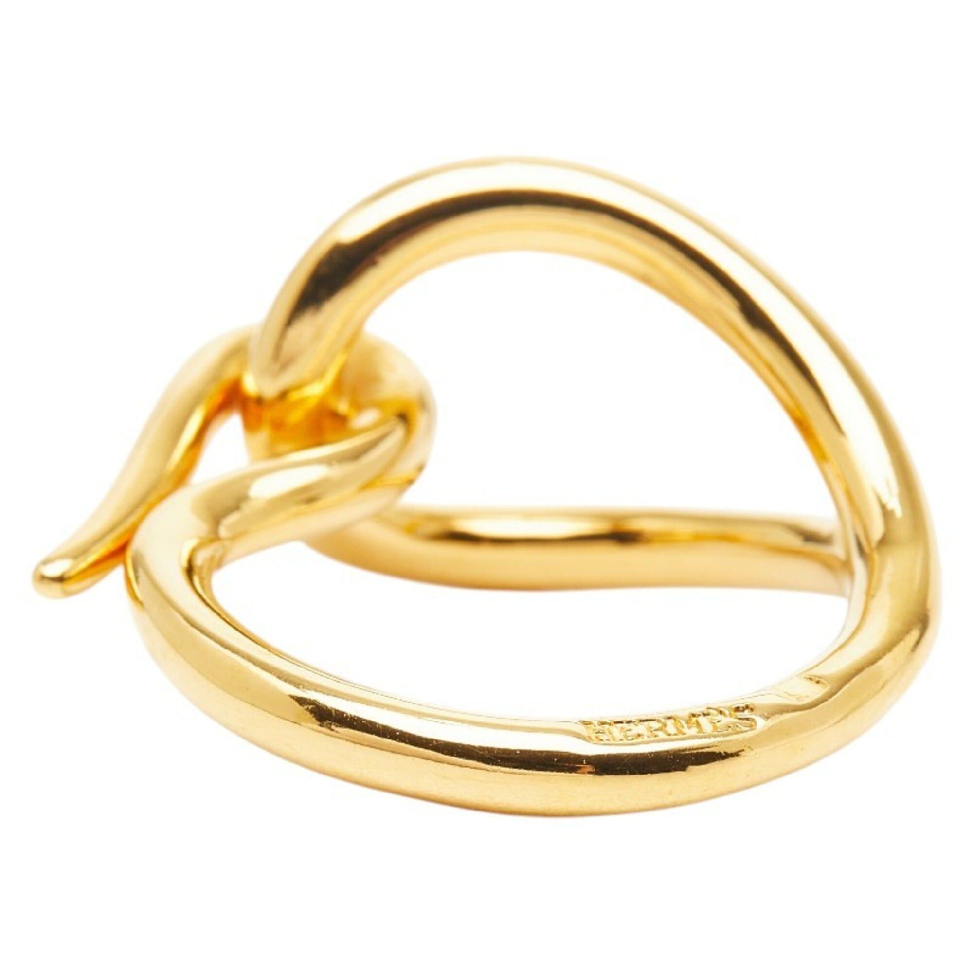 Hermes Hermes Jumbo Scarf Muffler Ring Gold Plated Women's HERMES Size ONE SIZE - 4 Thumbnail
