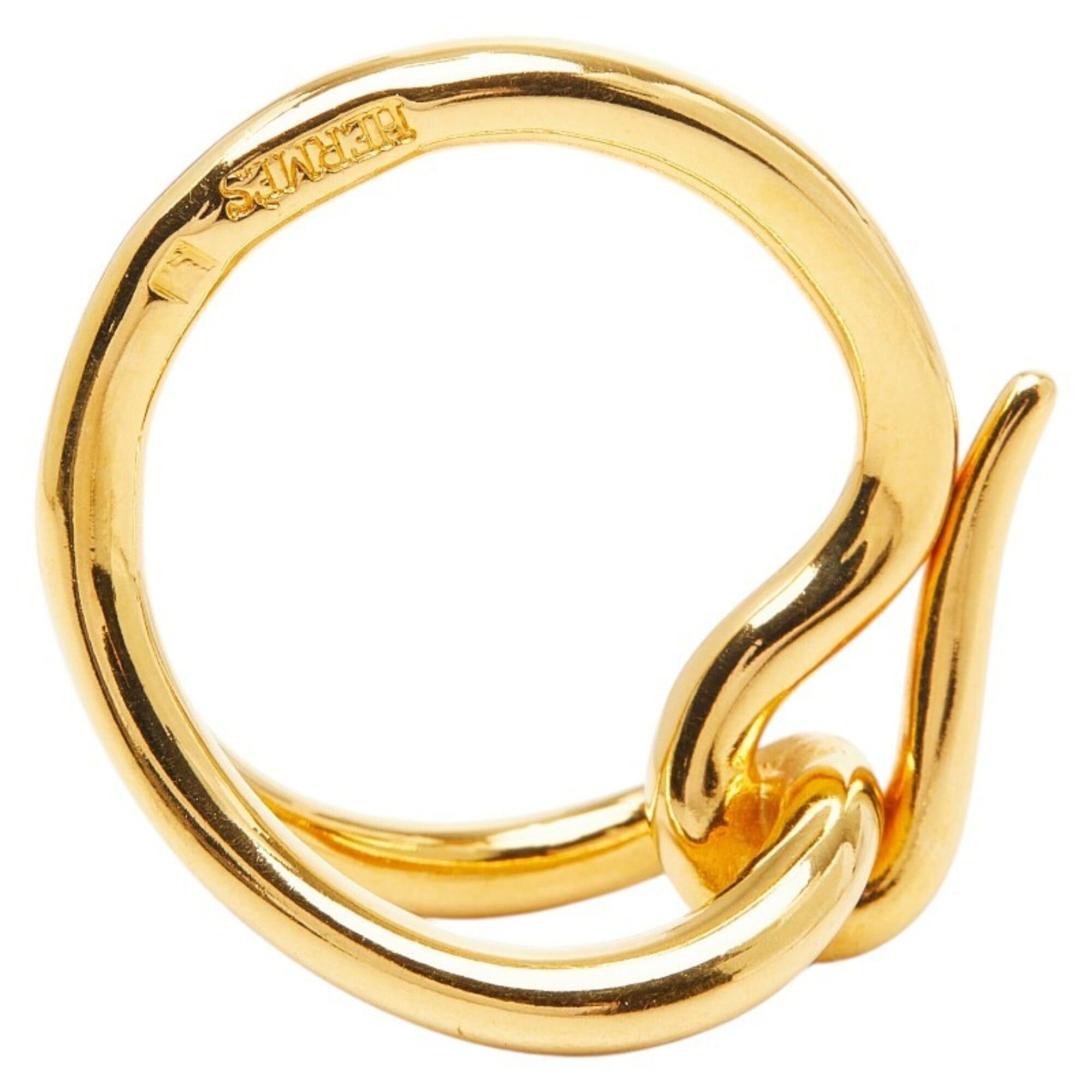 Hermes Hermes Jumbo Scarf Muffler Ring Gold Plated Women's HERMES Size ONE SIZE - 5 Thumbnail