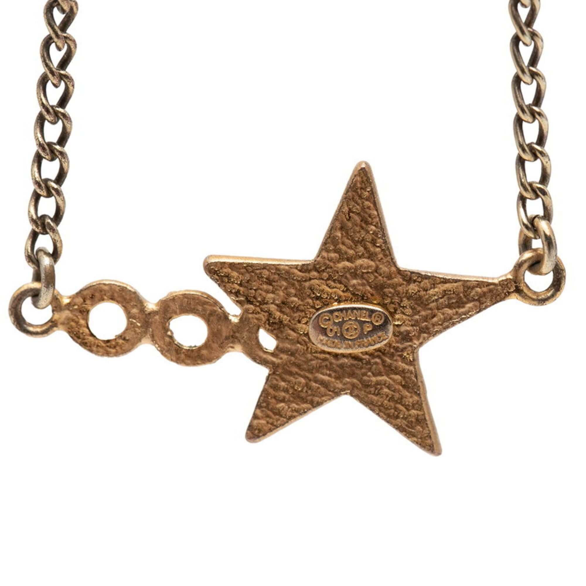 Chanel Chanel COCO Star Motif Necklace, Gold and Black Plated, Women's. Size ONE SIZE - 4 Thumbnail