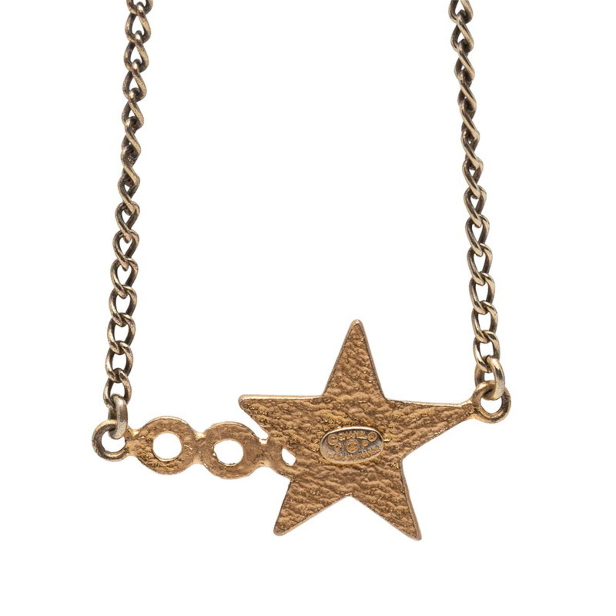 Chanel Chanel COCO Star Motif Necklace, Gold and Black Plated, Women's. Size ONE SIZE - 2 Thumbnail