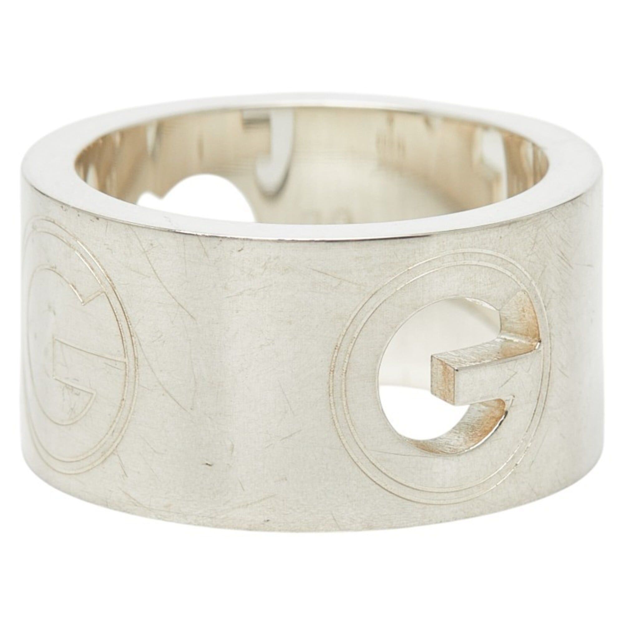 Gucci Gucci G-logo Wide Ring, Size #9, SV925 Silver, Women's GUCCI Size ONE SIZE - 3 Thumbnail