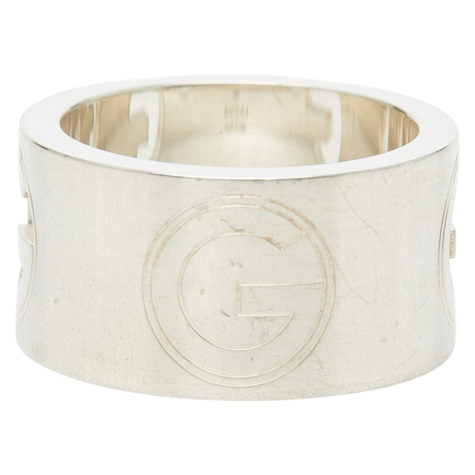 Gucci Gucci G-logo Wide Ring, Size #9, SV925 Silver, Women's GUCCI Size ONE SIZE - 4 Thumbnail