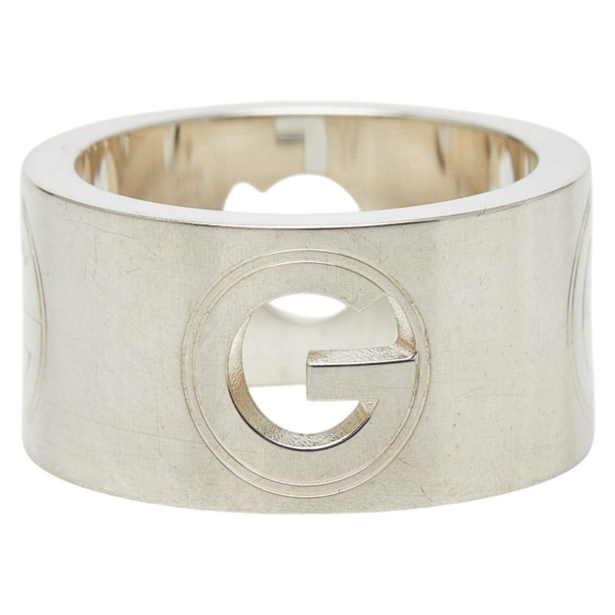 Gucci Gucci G-logo Wide Ring, Size #9, SV925 Silver, Women's GUCCI Size ONE SIZE - 2 Thumbnail