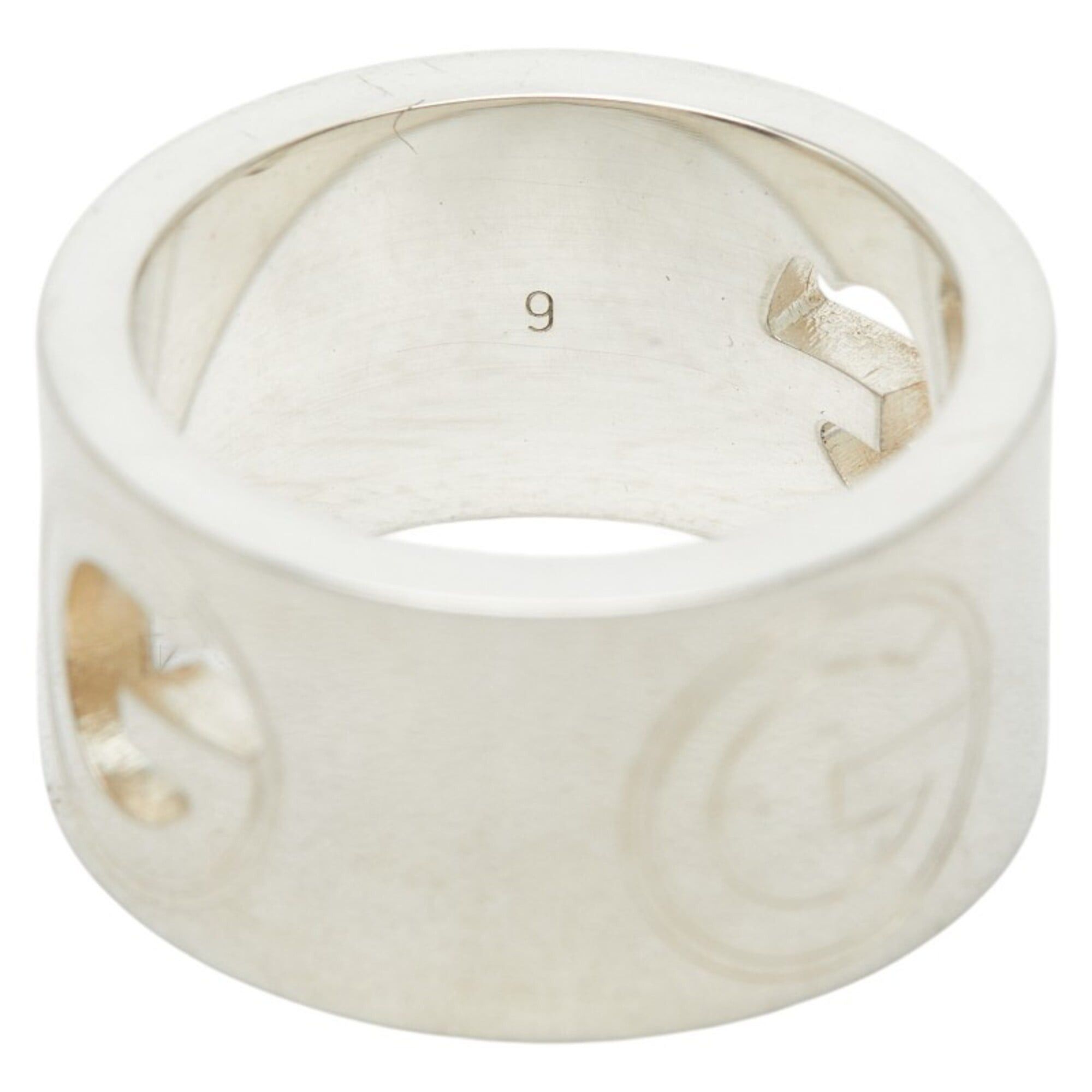 Gucci Gucci G-logo Wide Ring, Size #9, SV925 Silver, Women's GUCCI Size ONE SIZE - 8 Thumbnail