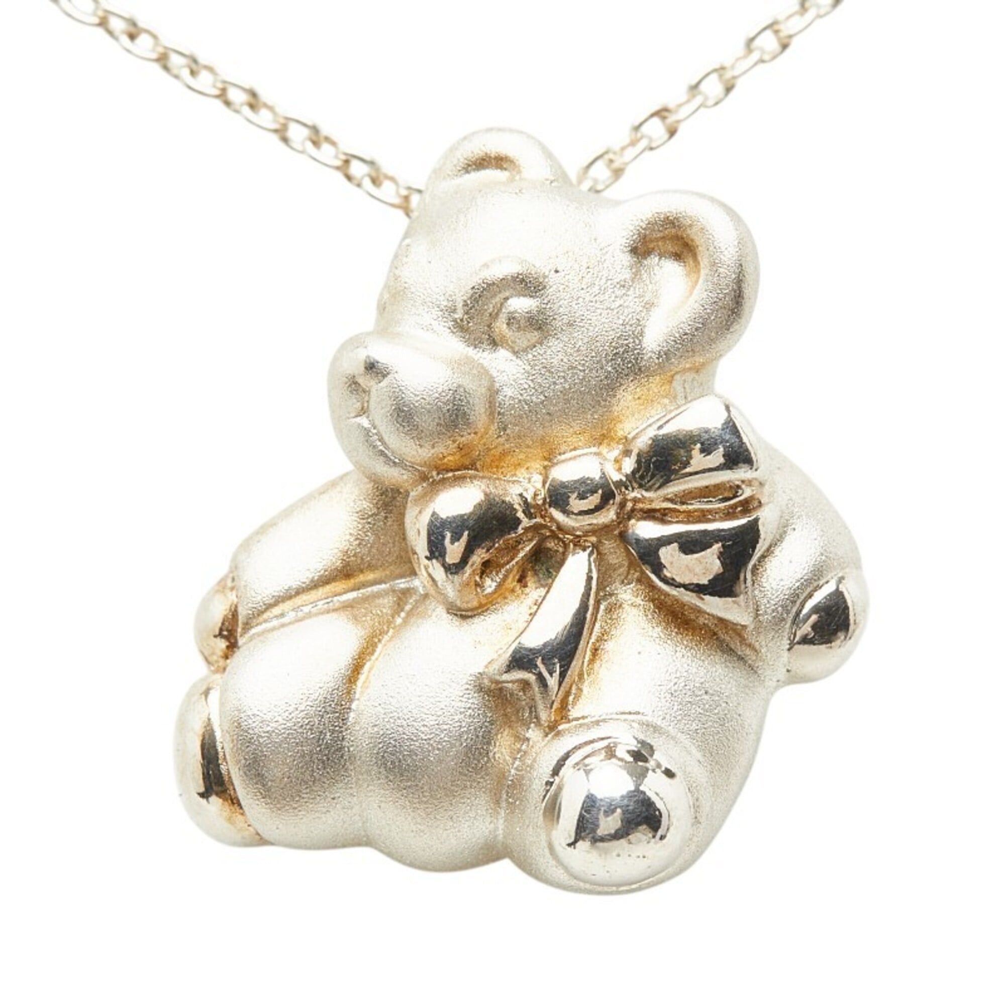 Tiffany & Co. Tiffany & Co. Teddy Bear Pendant Necklace, SV925 Silver, Women's. Size ONE SIZE - 2 Thumbnail