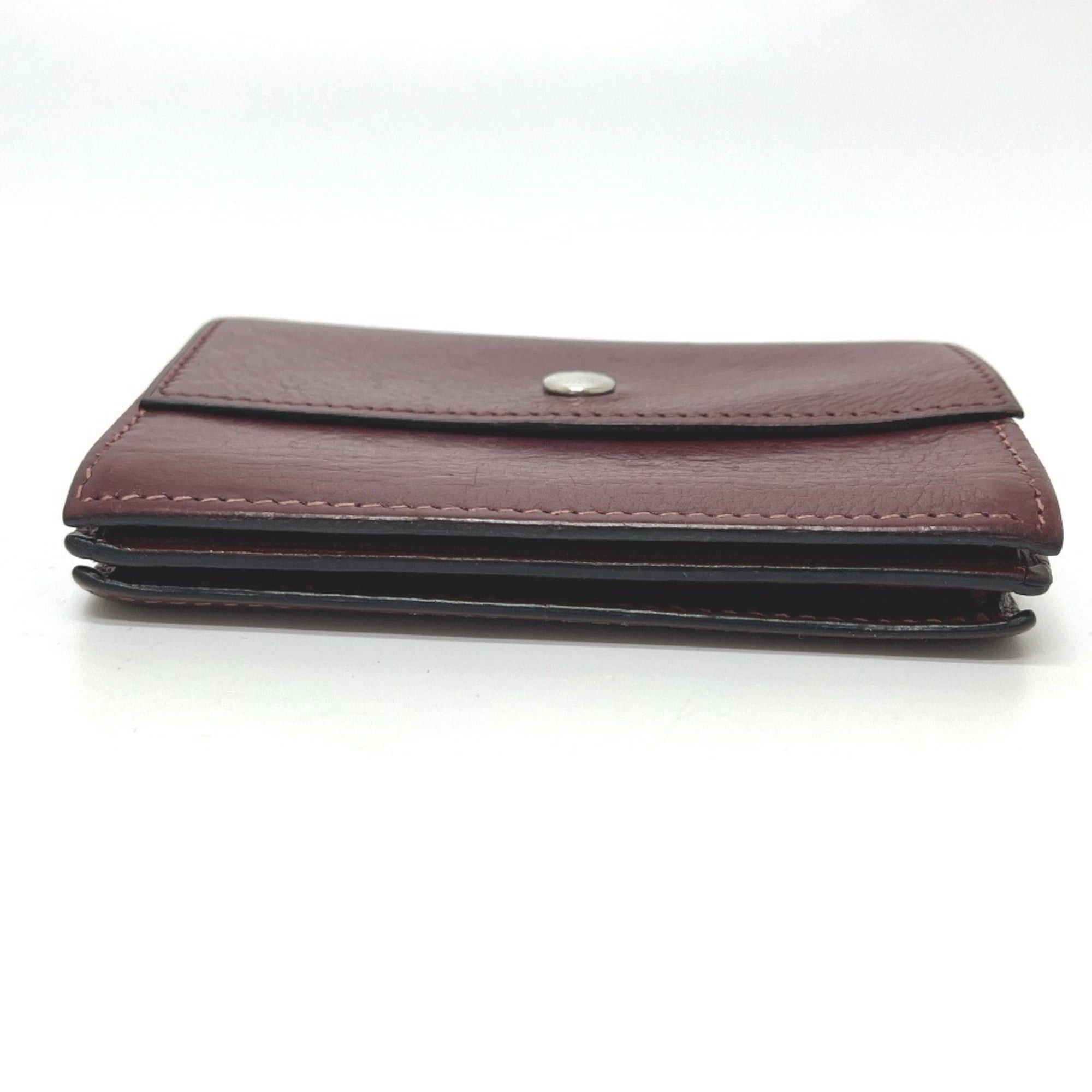 Hermes Hermes Sellier Business Card Holder, Leather, Women's, Rouge H, Silver Hardware Size ONE SIZE - 4 Thumbnail