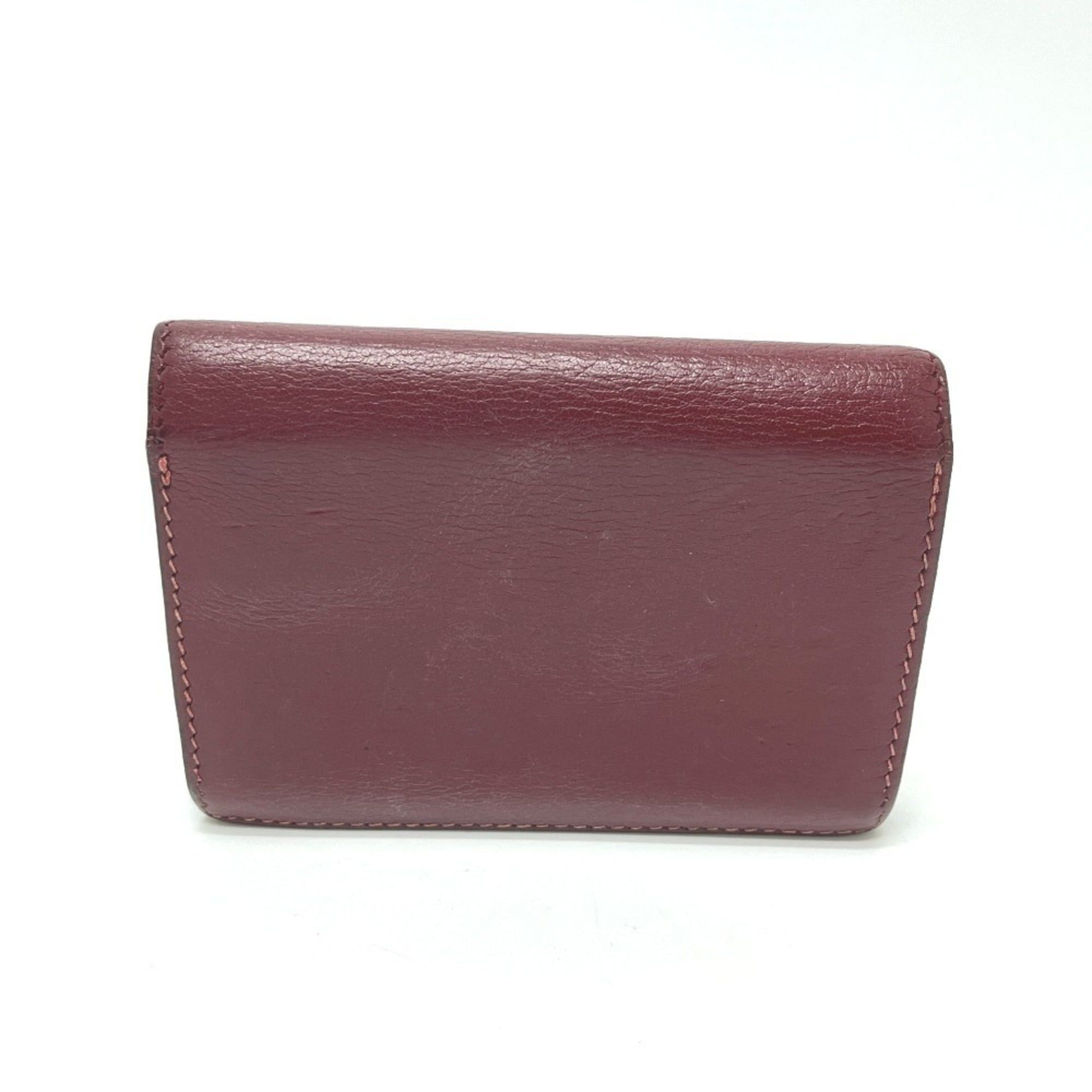 Hermes Hermes Sellier Business Card Holder, Leather, Women's, Rouge H, Silver Hardware Size ONE SIZE - 2 Thumbnail