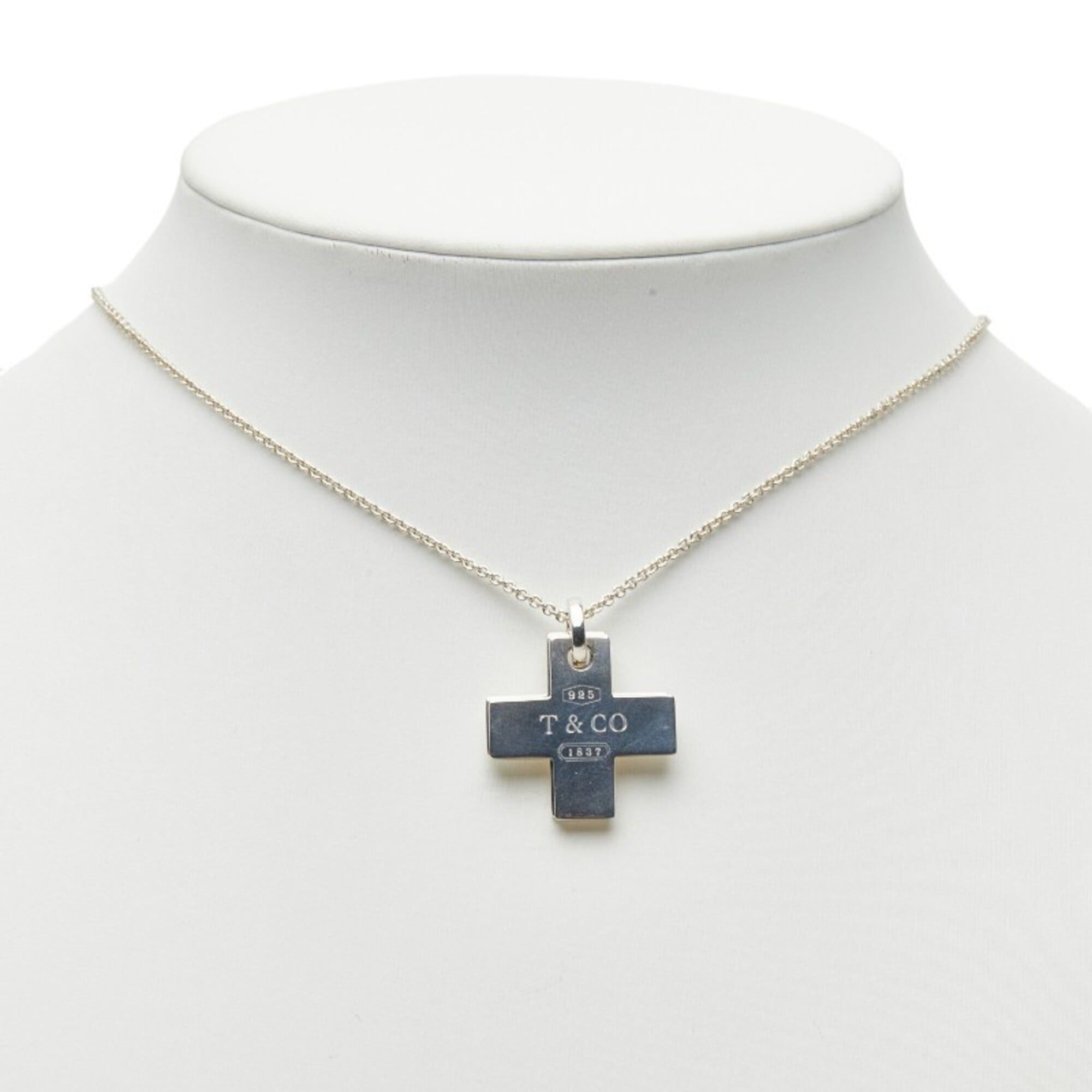Tiffany & Co. Tiffany & Co. Double Cross Pendant Necklace, SV925 Silver, Women's. Size ONE SIZE - 7 Thumbnail