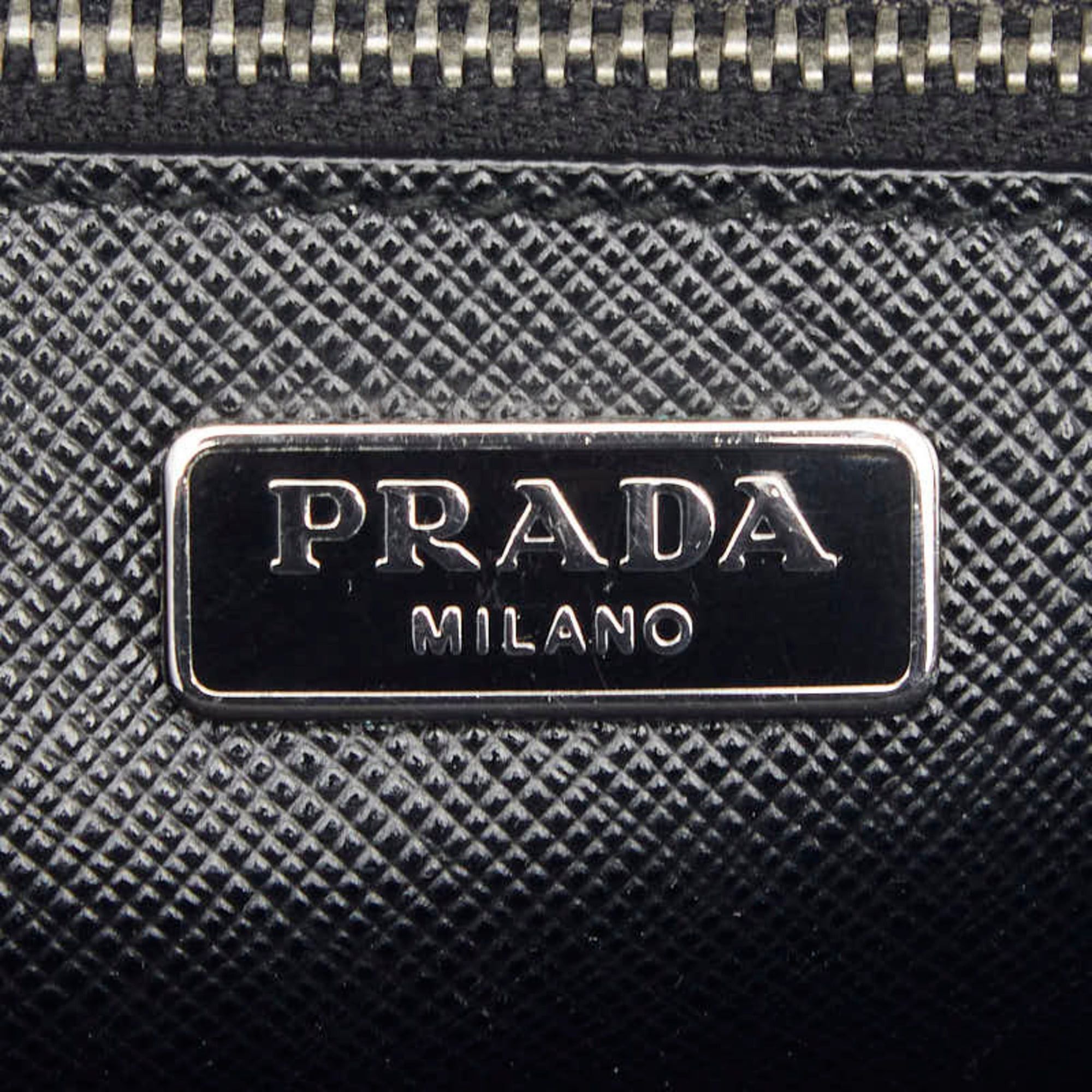 Prada Prada Studded Handbag Shoulder Bag 2-Way Black Saffiano Leather with Rhinestones Women's PRADA Size ONE SIZE - 7 Thumbnail