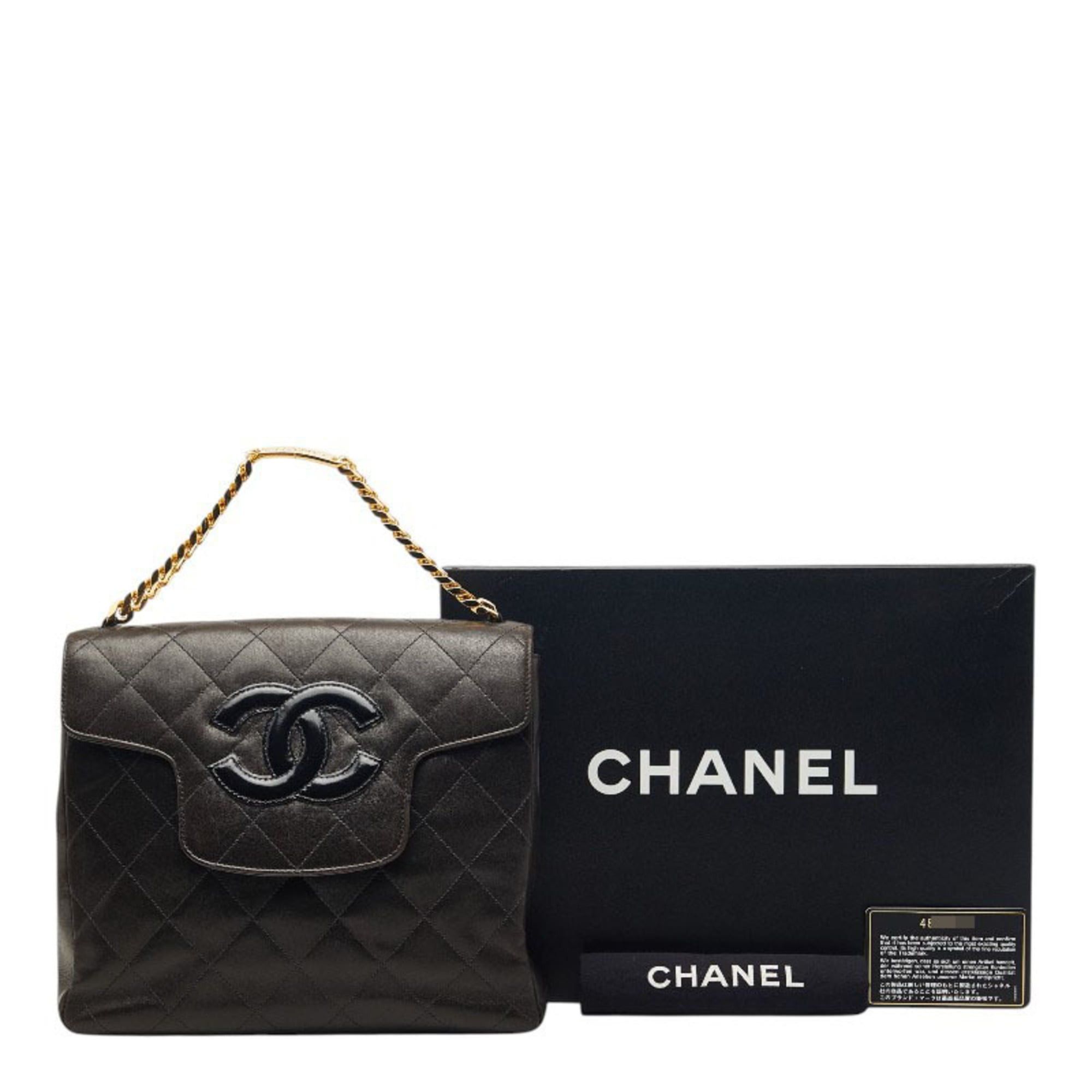 Chanel Chanel Matelassé Coco Mark Chain Handbag, Black Lambskin, Women's CHANEL Size ONE SIZE - 13 Thumbnail