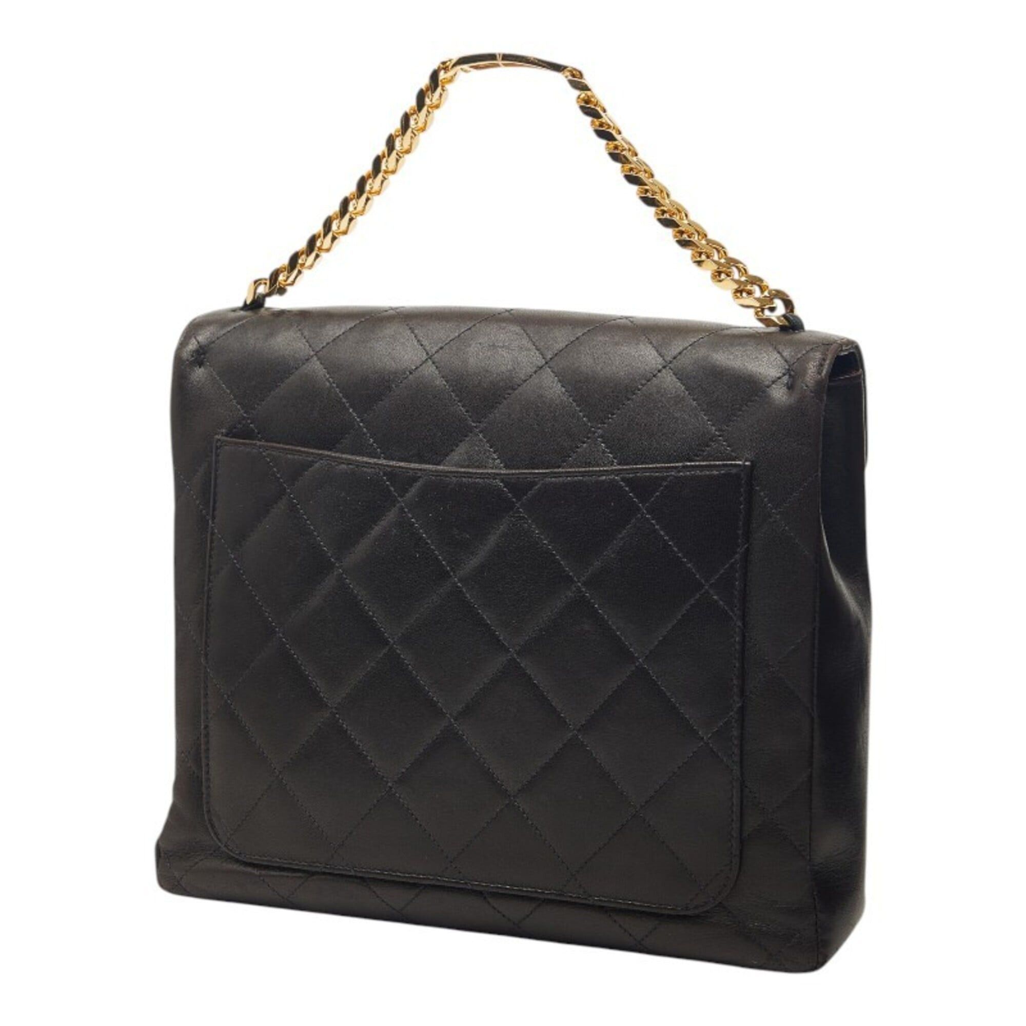 Chanel Chanel Matelassé Coco Mark Chain Handbag, Black Lambskin, Women's CHANEL Size ONE SIZE - 2 Thumbnail