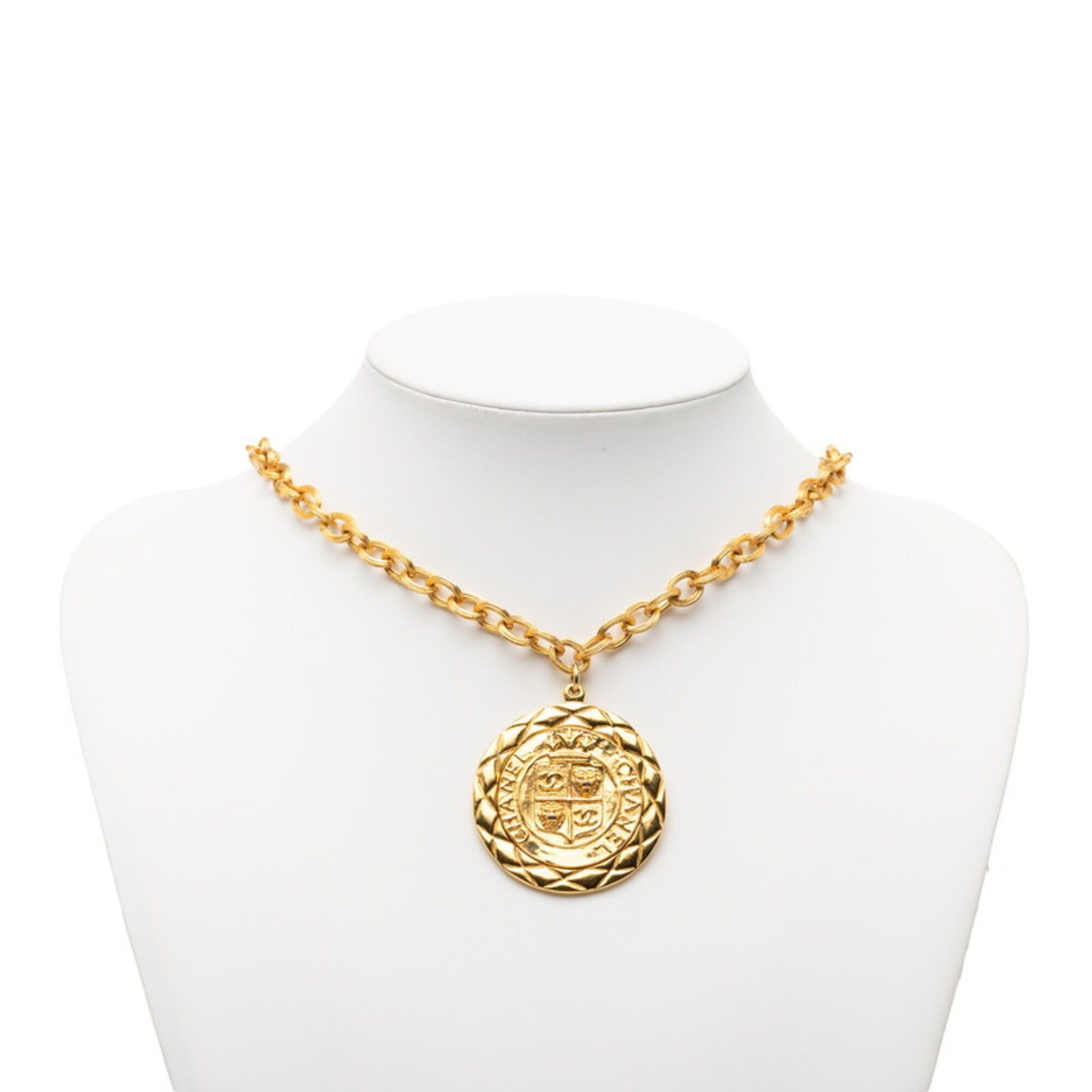Chanel Chanel Coco Mark Lion Motif Long Necklace, Gold Plated, Women's CHANEL Size ONE SIZE - 6 Thumbnail