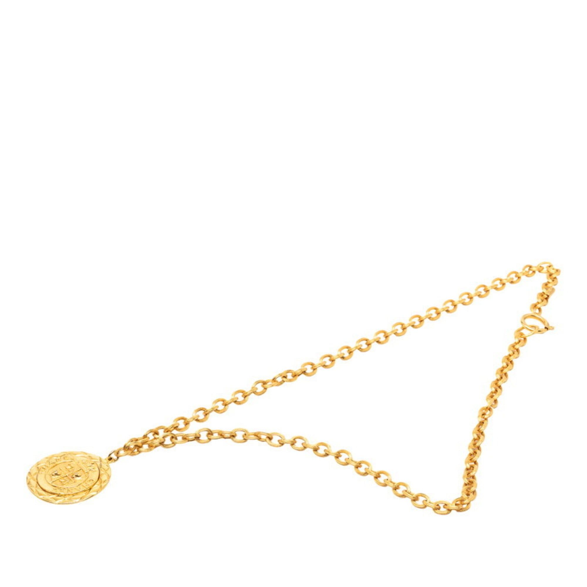 Chanel Chanel Coco Mark Lion Motif Long Necklace, Gold Plated, Women's CHANEL Size ONE SIZE - 3 Thumbnail