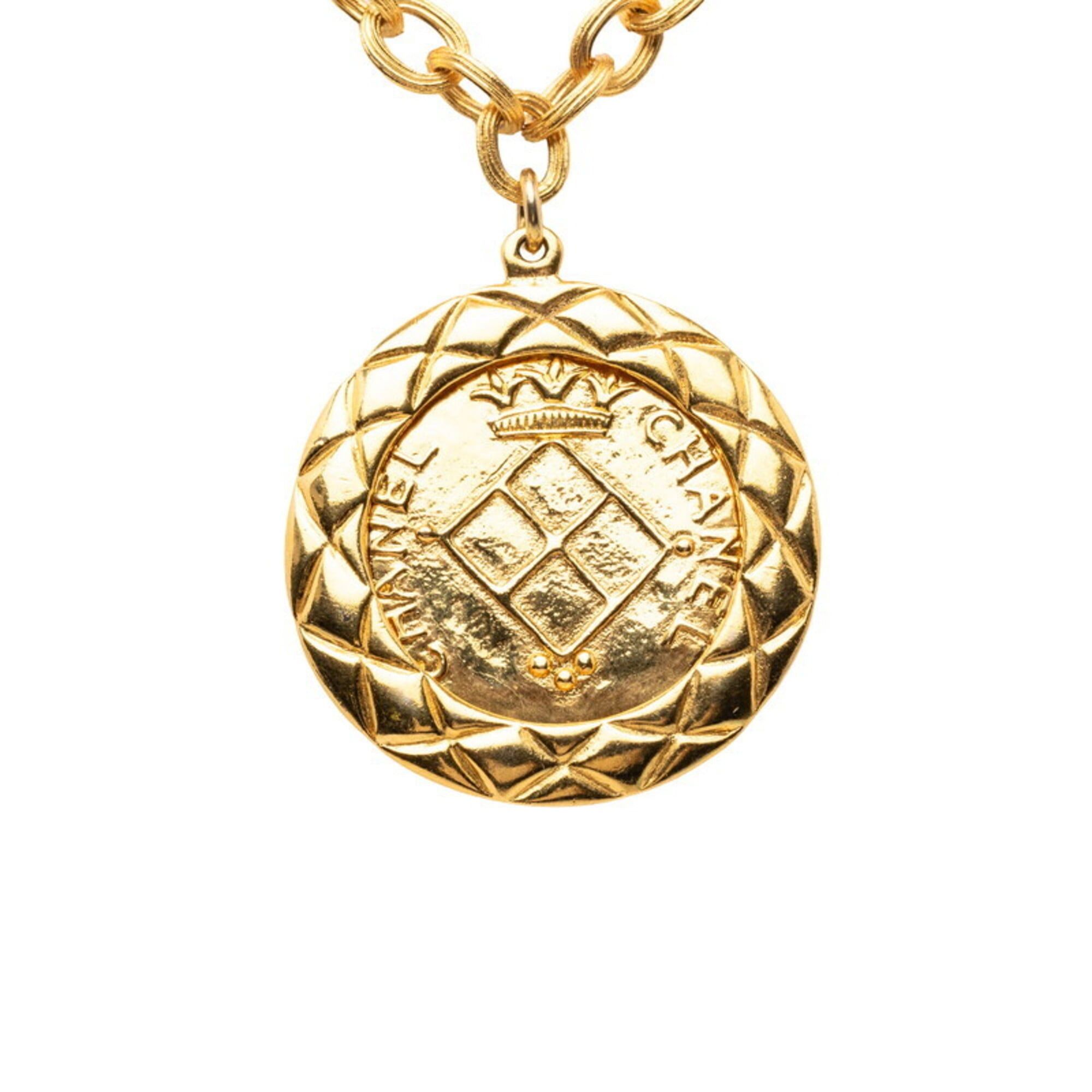 Chanel Chanel Coco Mark Lion Motif Long Necklace, Gold Plated, Women's CHANEL Size ONE SIZE - 2 Thumbnail