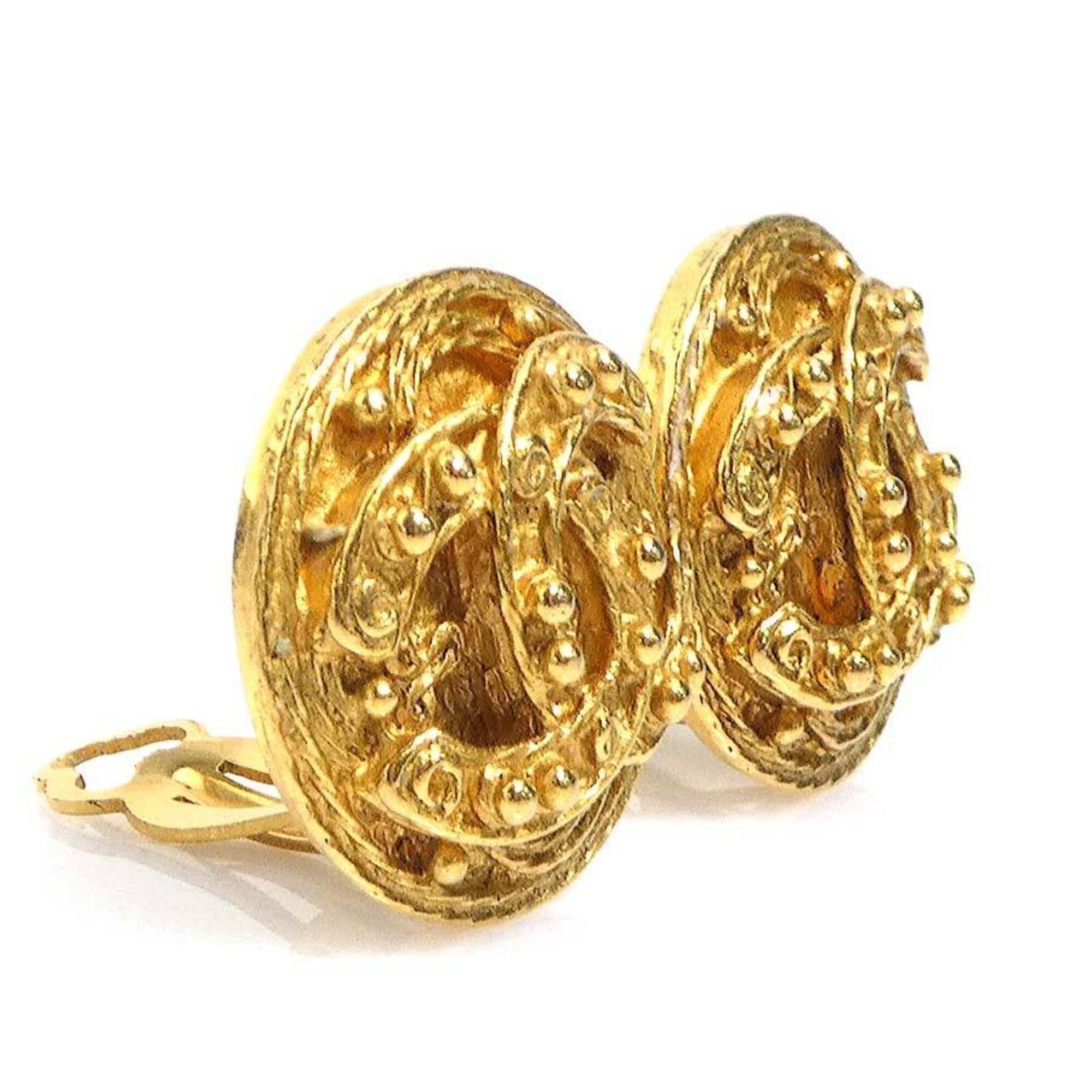 Chanel Chanel earrings, Coco Mark design, metal, gold, women's, free shipping, e61709a Size ONE SIZE - 2 Thumbnail