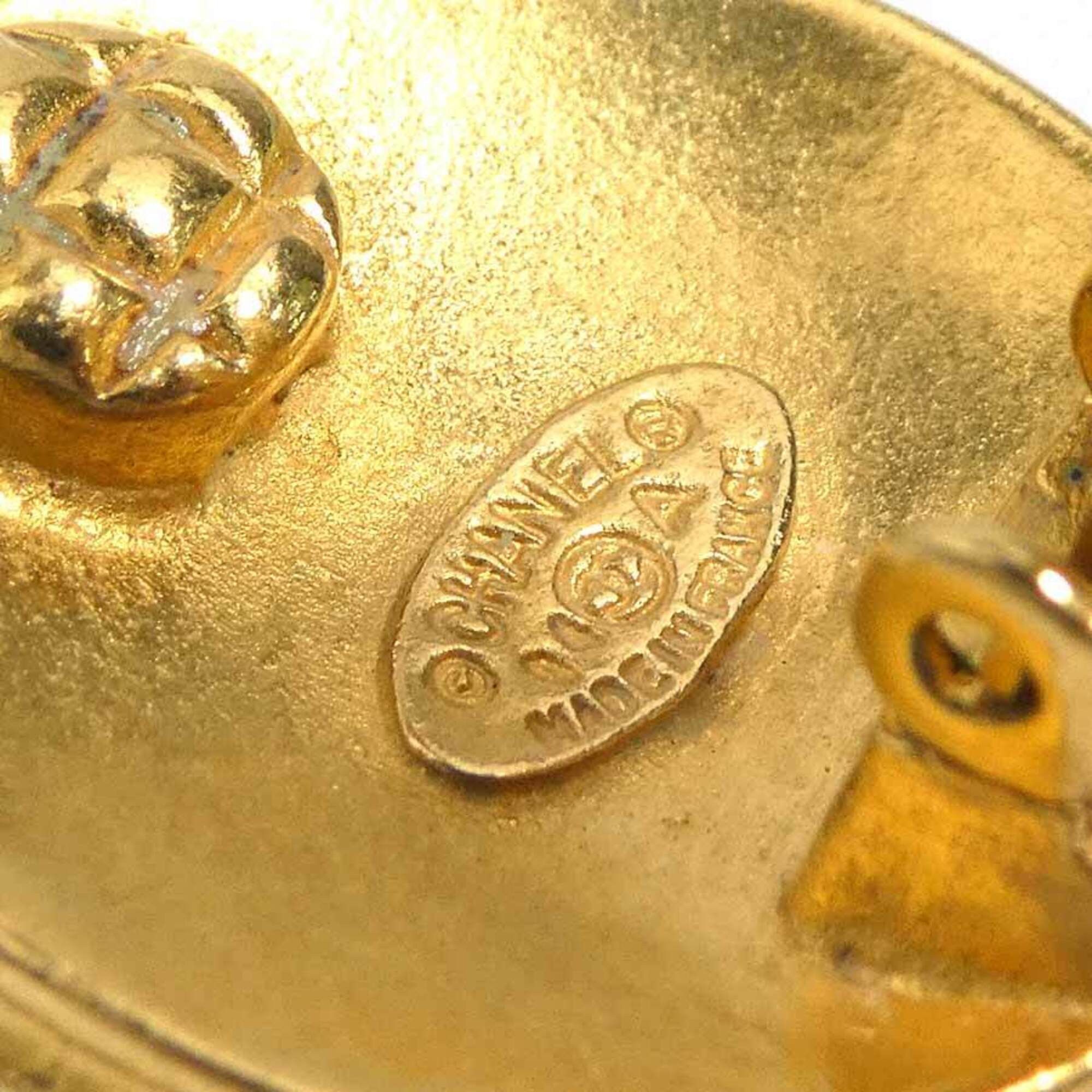 Chanel Chanel earrings, Coco Mark design, metal, gold, women's, free shipping, e61709a Size ONE SIZE - 8 Thumbnail