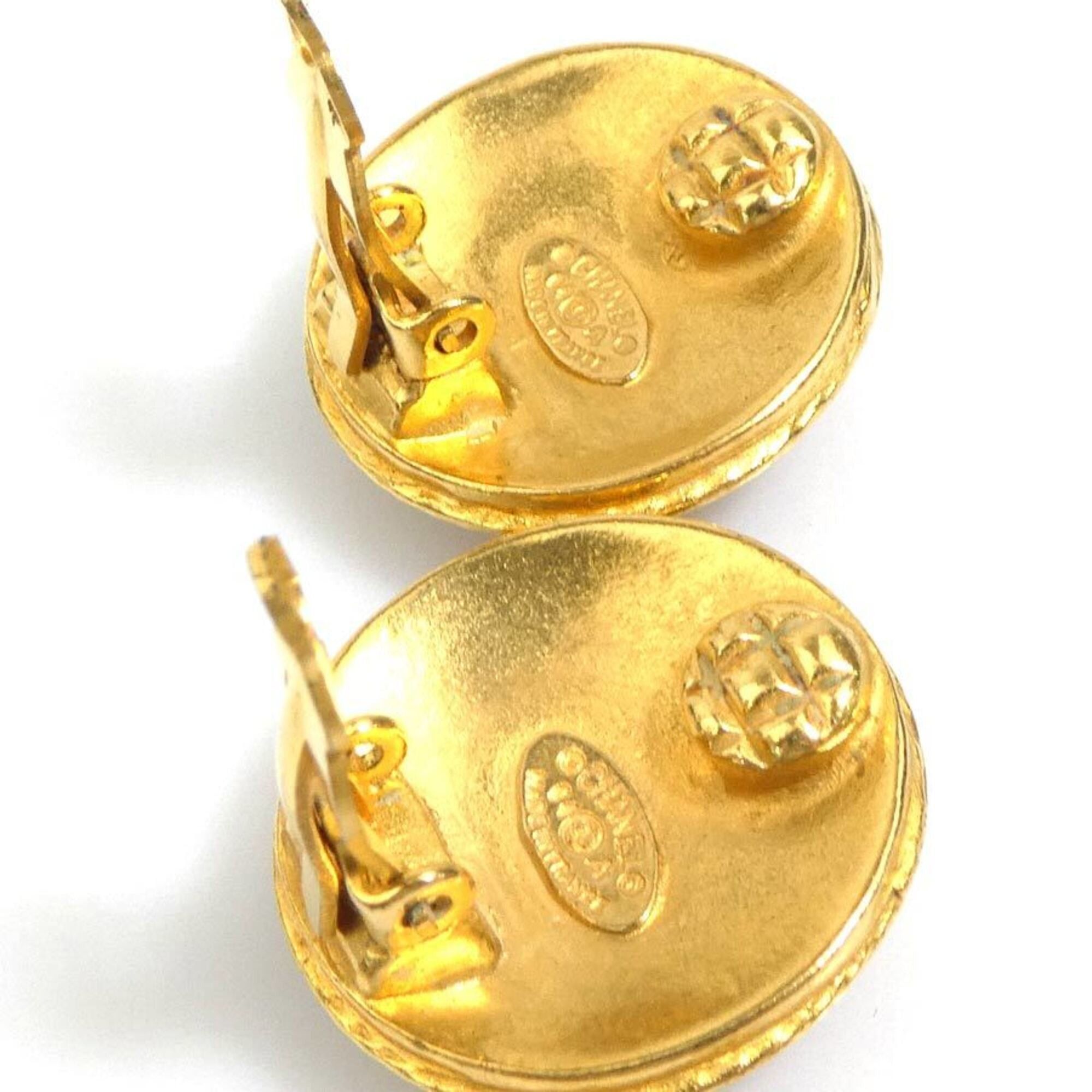 Chanel Chanel earrings, Coco Mark design, metal, gold, women's, free shipping, e61709a Size ONE SIZE - 6 Thumbnail