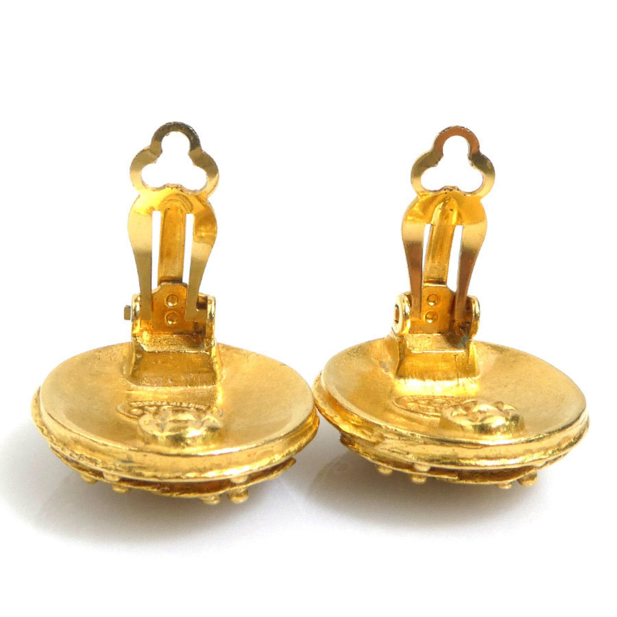 Chanel Chanel earrings, Coco Mark design, metal, gold, women's, free shipping, e61709a Size ONE SIZE - 4 Thumbnail