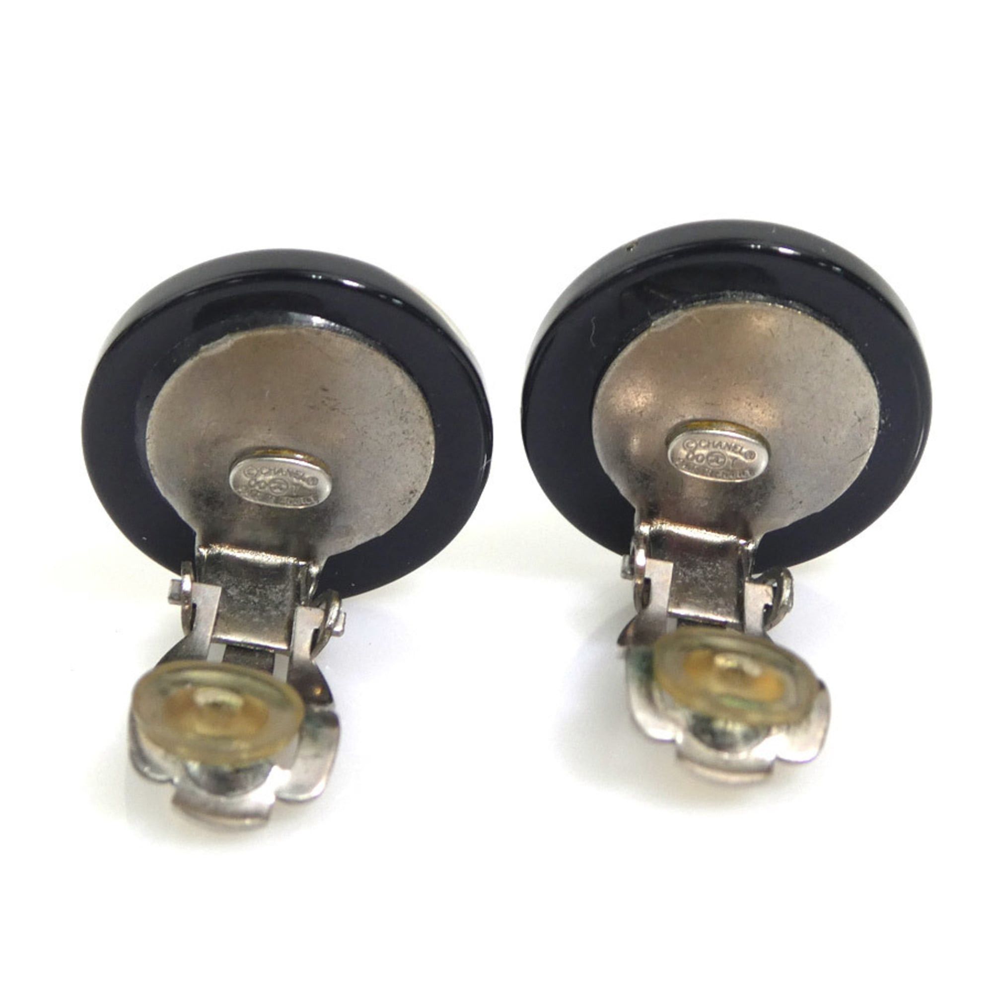 Chanel Chanel earrings, resin and metal, clear, black, silver, for women. Free shipping. e61711a Size ONE SIZE - 4 Thumbnail