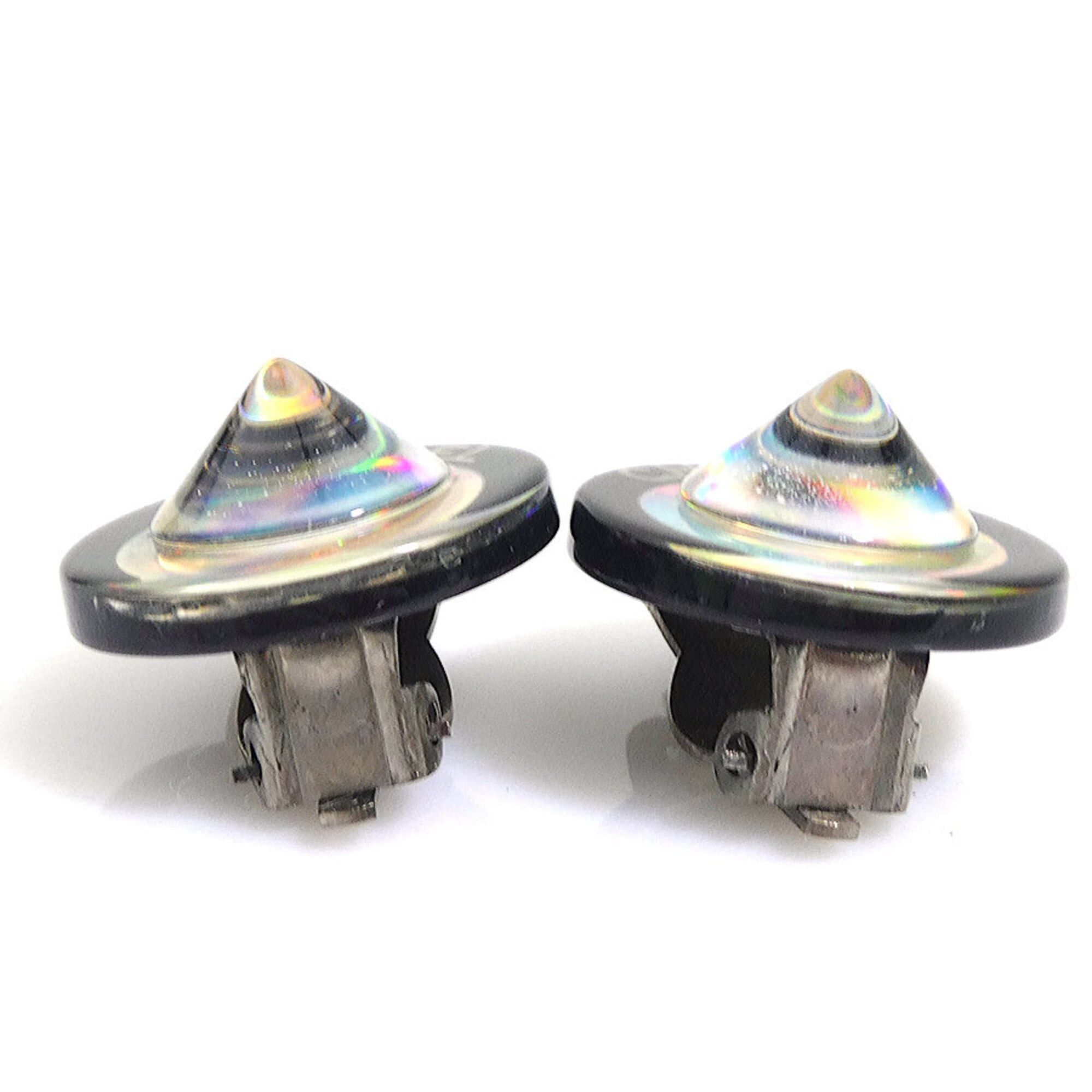 Chanel Chanel earrings, resin and metal, clear, black, silver, for women. Free shipping. e61711a Size ONE SIZE - 6 Thumbnail
