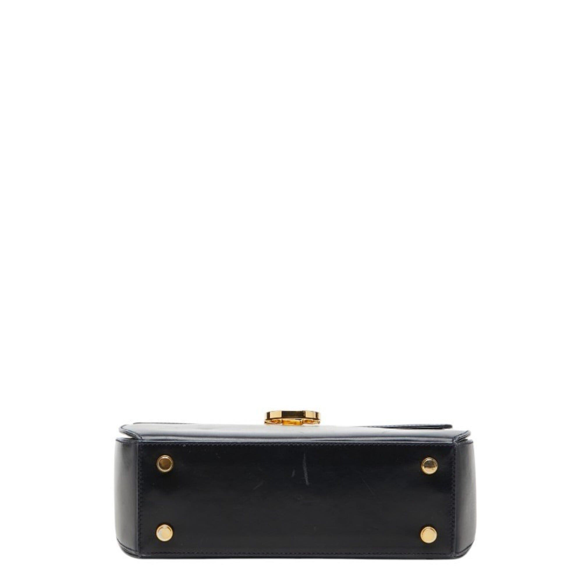 Salvatore Ferragamo Salvatore Ferragamo Gancini Handbag Shoulder Bag 2-Way Navy Leather Women's Size ONE SIZE - 3 Thumbnail