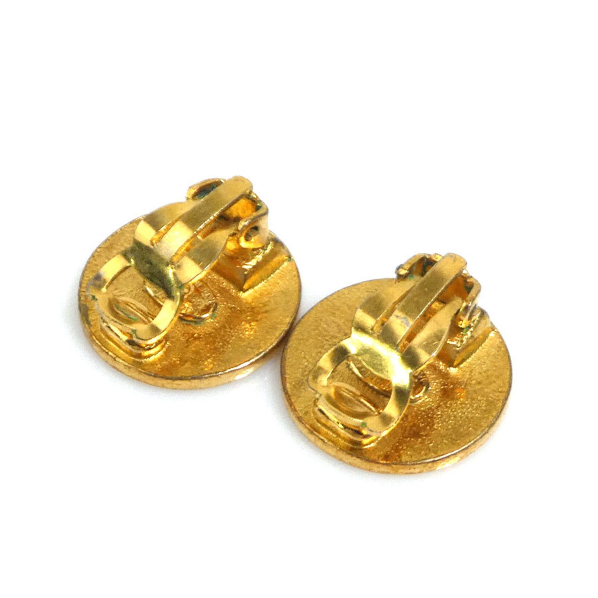 Chanel Chanel Clover Metal Earrings, Gold, Women's, Free Shipping e61710i Size ONE SIZE - 4 Thumbnail