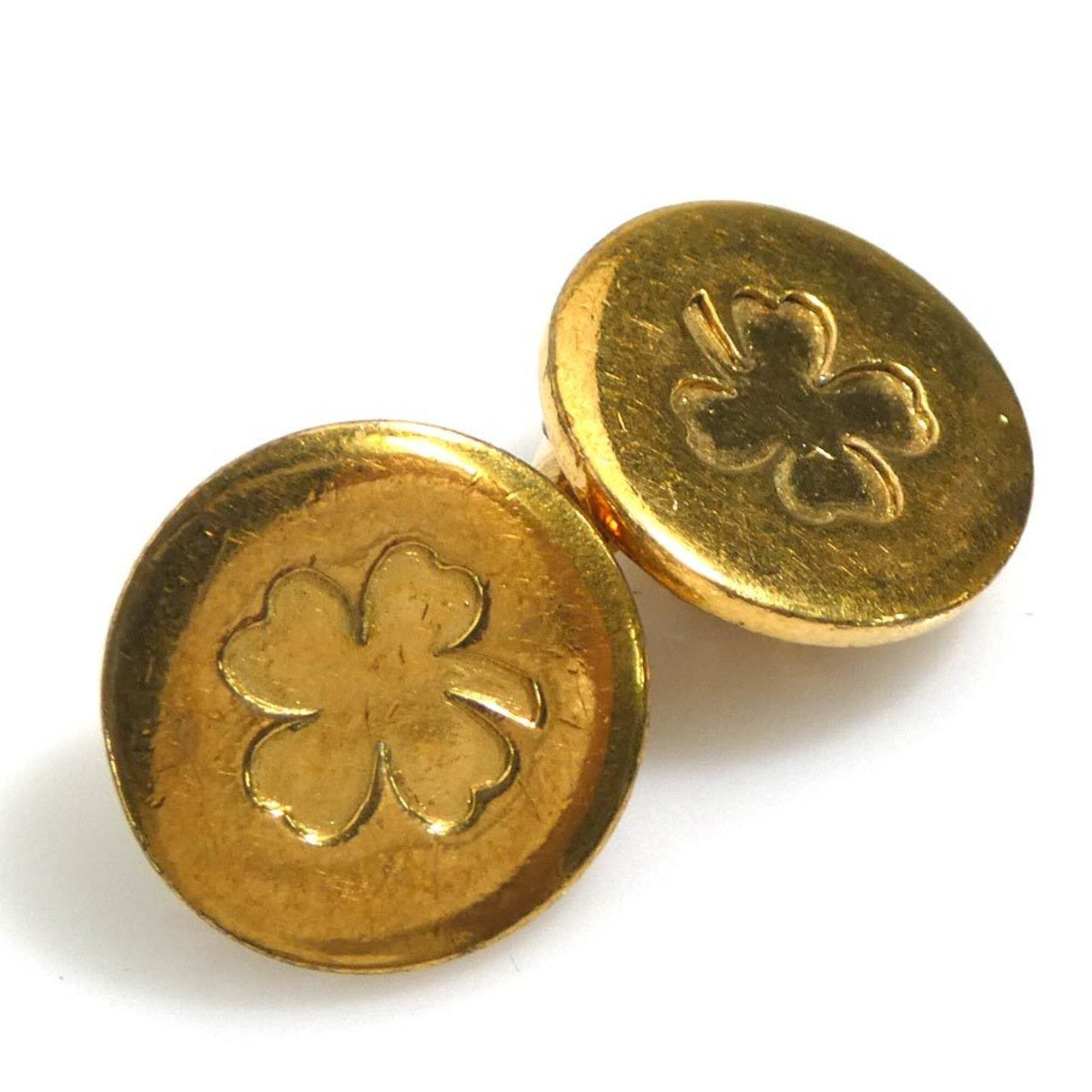 Chanel Chanel Clover Metal Earrings, Gold, Women's, Free Shipping e61710i Size ONE SIZE - 10 Thumbnail