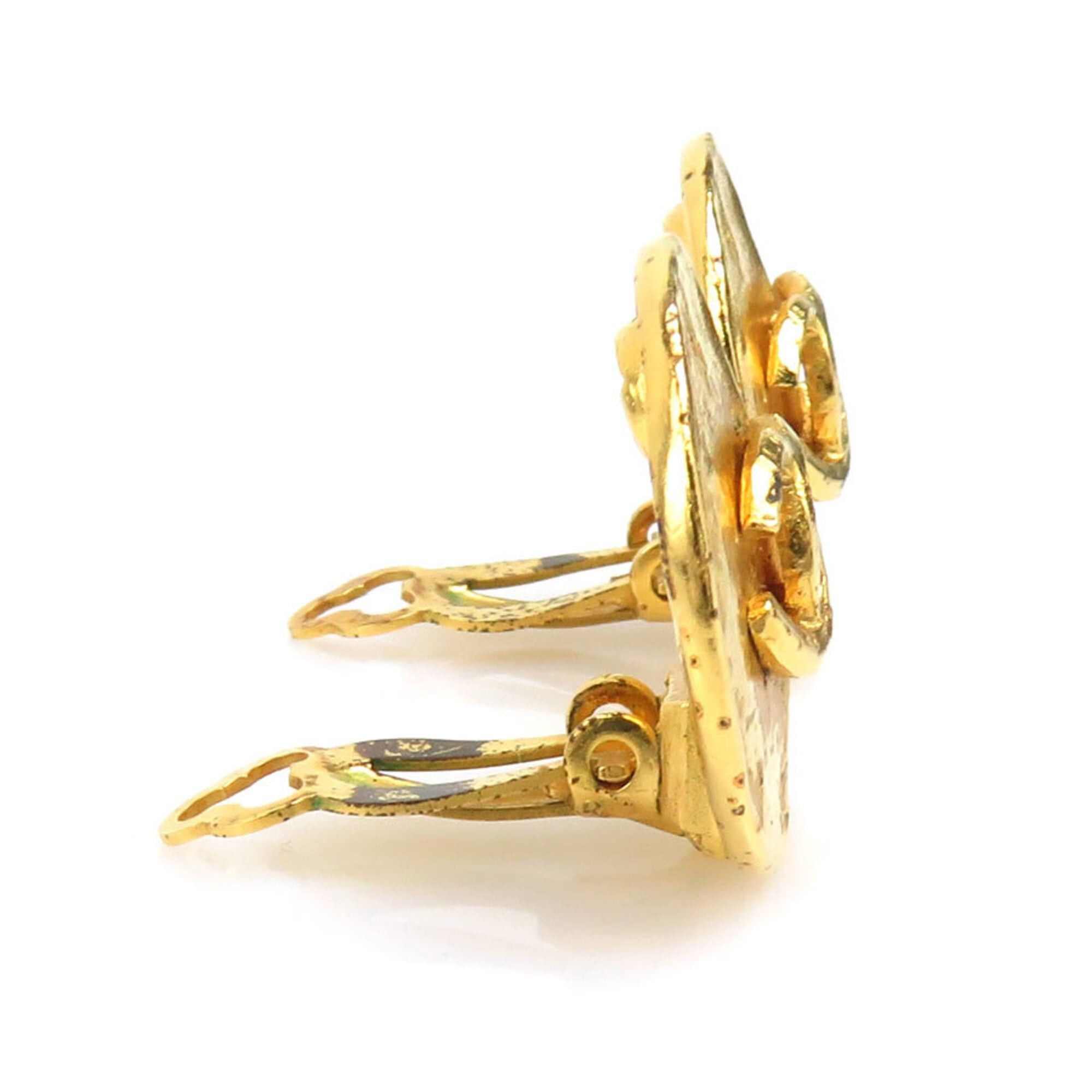 Chanel Chanel earrings, Coco Mark design, metal, gold, women's, free shipping, e61707i Size ONE SIZE - 3 Thumbnail
