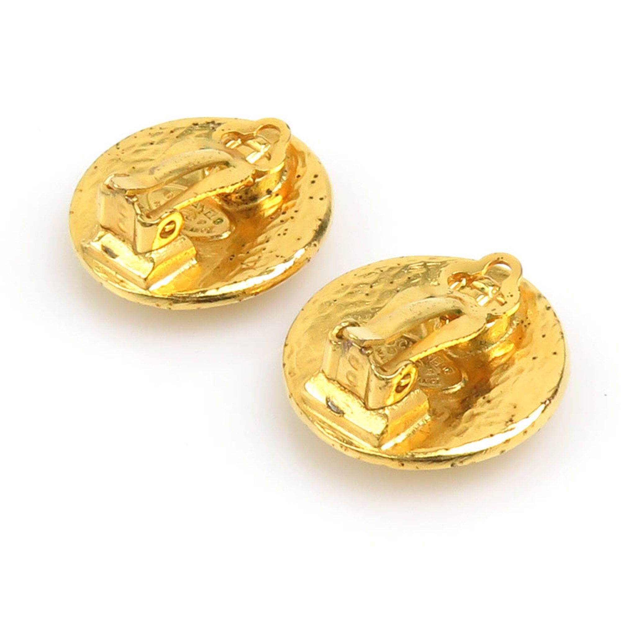 Chanel Chanel earrings, Coco Mark design, metal, gold, women's, free shipping, e61707i Size ONE SIZE - 5 Thumbnail