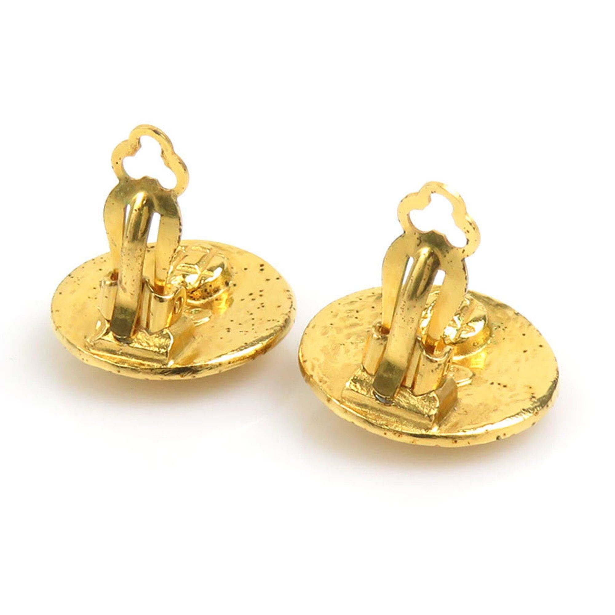 Chanel Chanel earrings, Coco Mark design, metal, gold, women's, free shipping, e61707i Size ONE SIZE - 7 Thumbnail